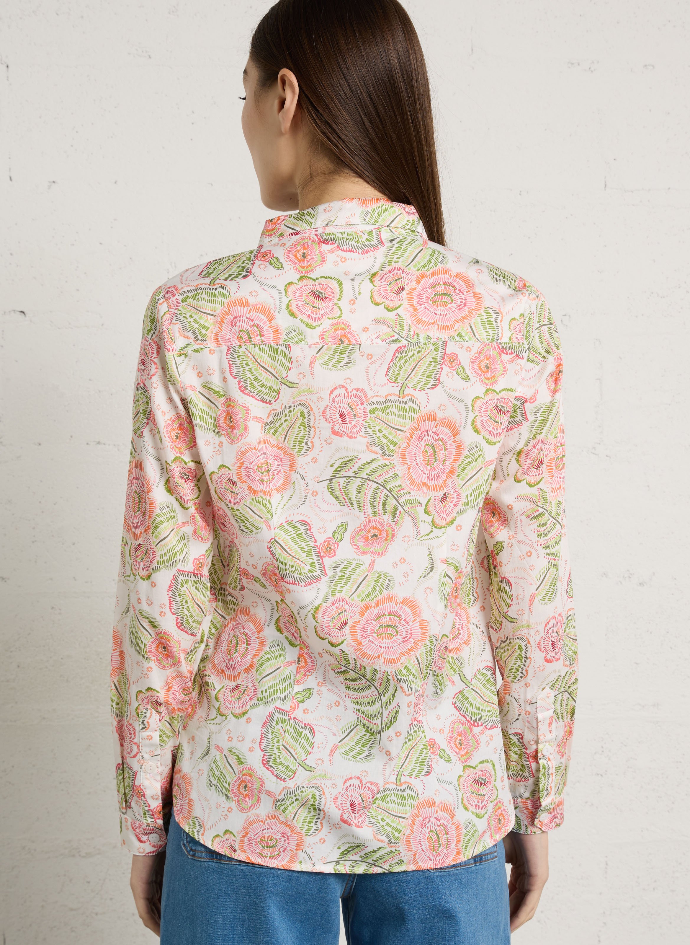 Overhemd met bloemenprint ARMOR LUX Wit