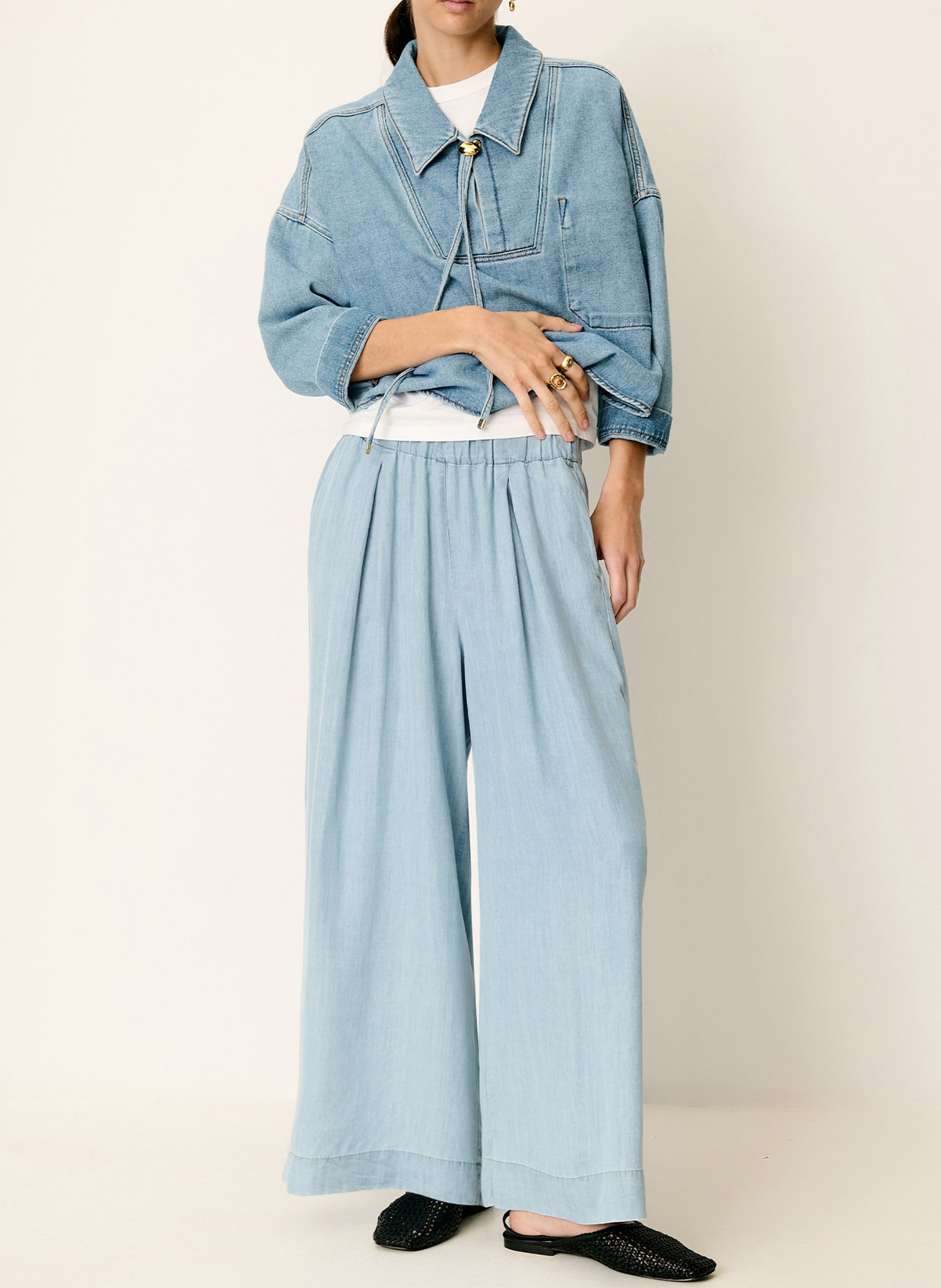 Wijde broek SESSUN Blauw