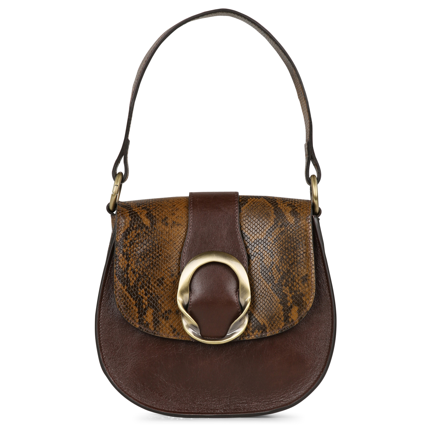 Leather shoulder bag MAISON 123 Beige