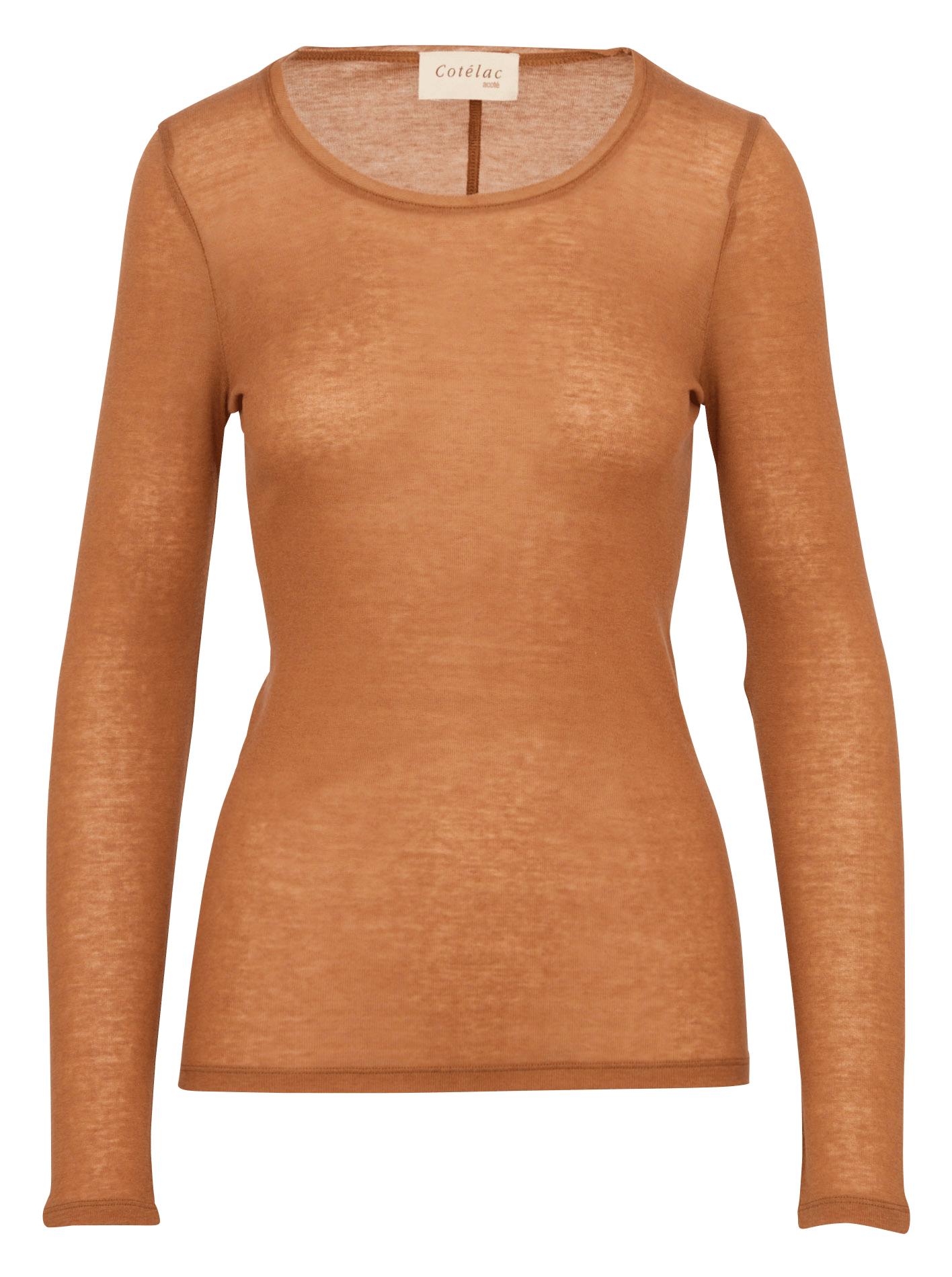 Lange mouwen ronde hals T-shirt COTELAC ACOTE Bruin