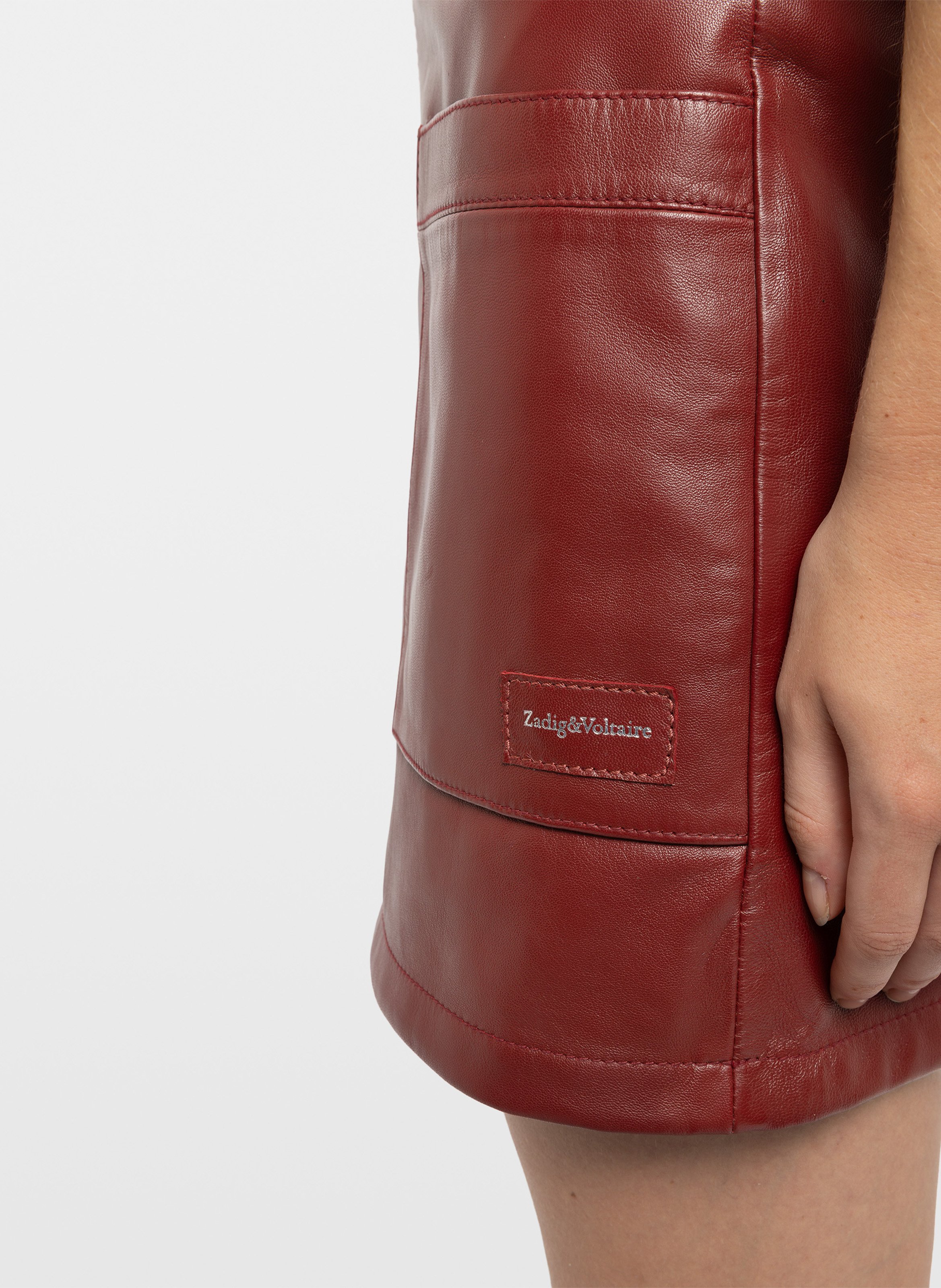 Jupe courte en cuir | Rouge ZADIG&VOLTAIRE Femme