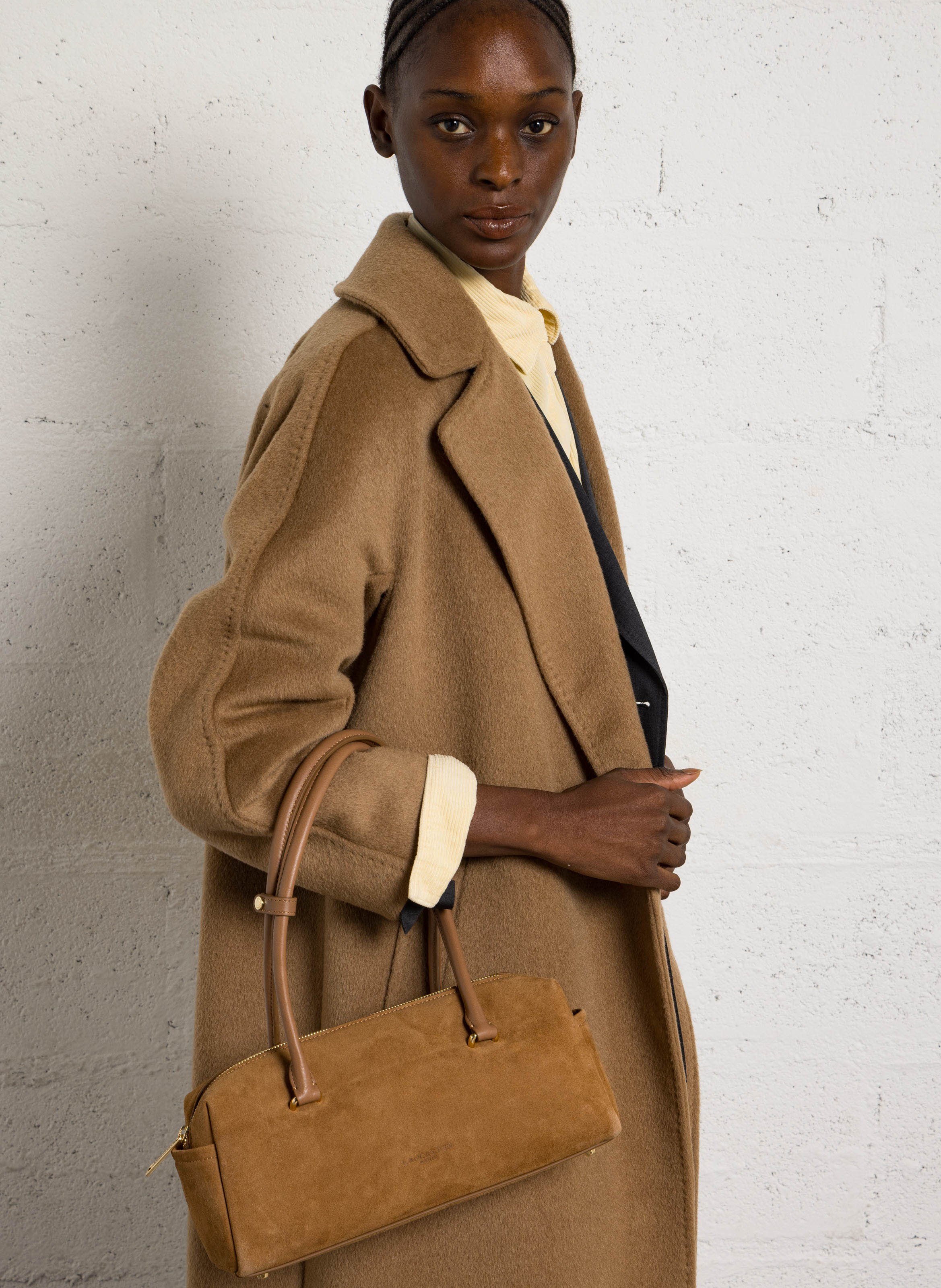 Handtasche aus Veloursleder LANCASTER PARIS Braun