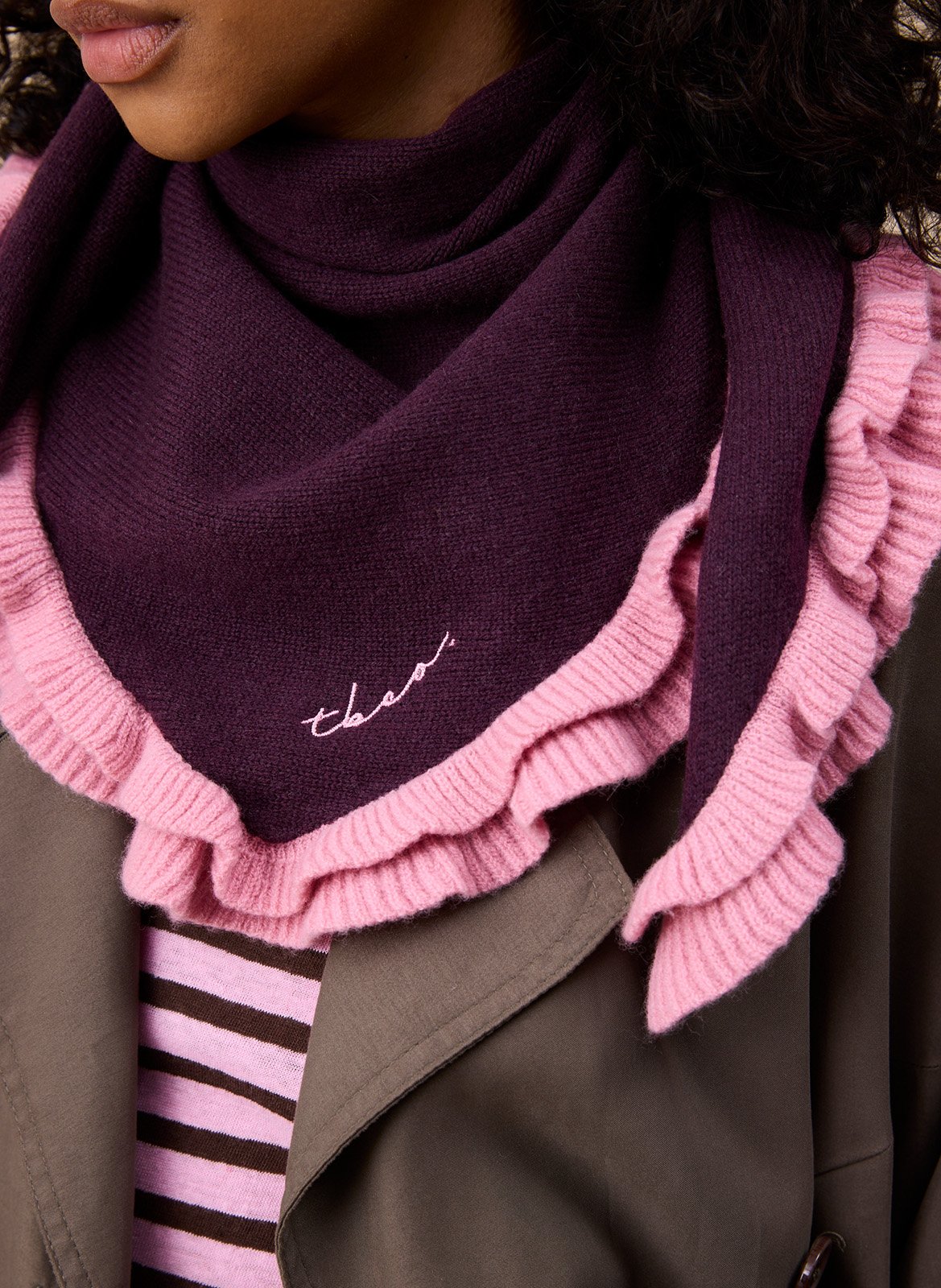 Wool scarf TBCO Purple