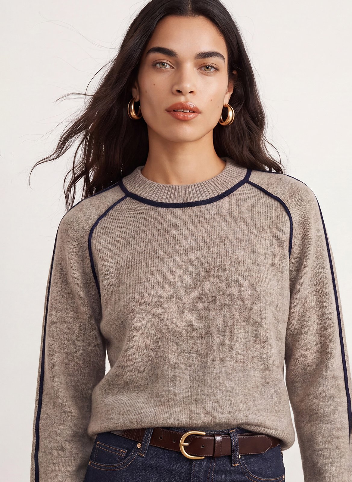 Gerade geschnittener Wollmix-Pullover | Beige KOOKAI Damen