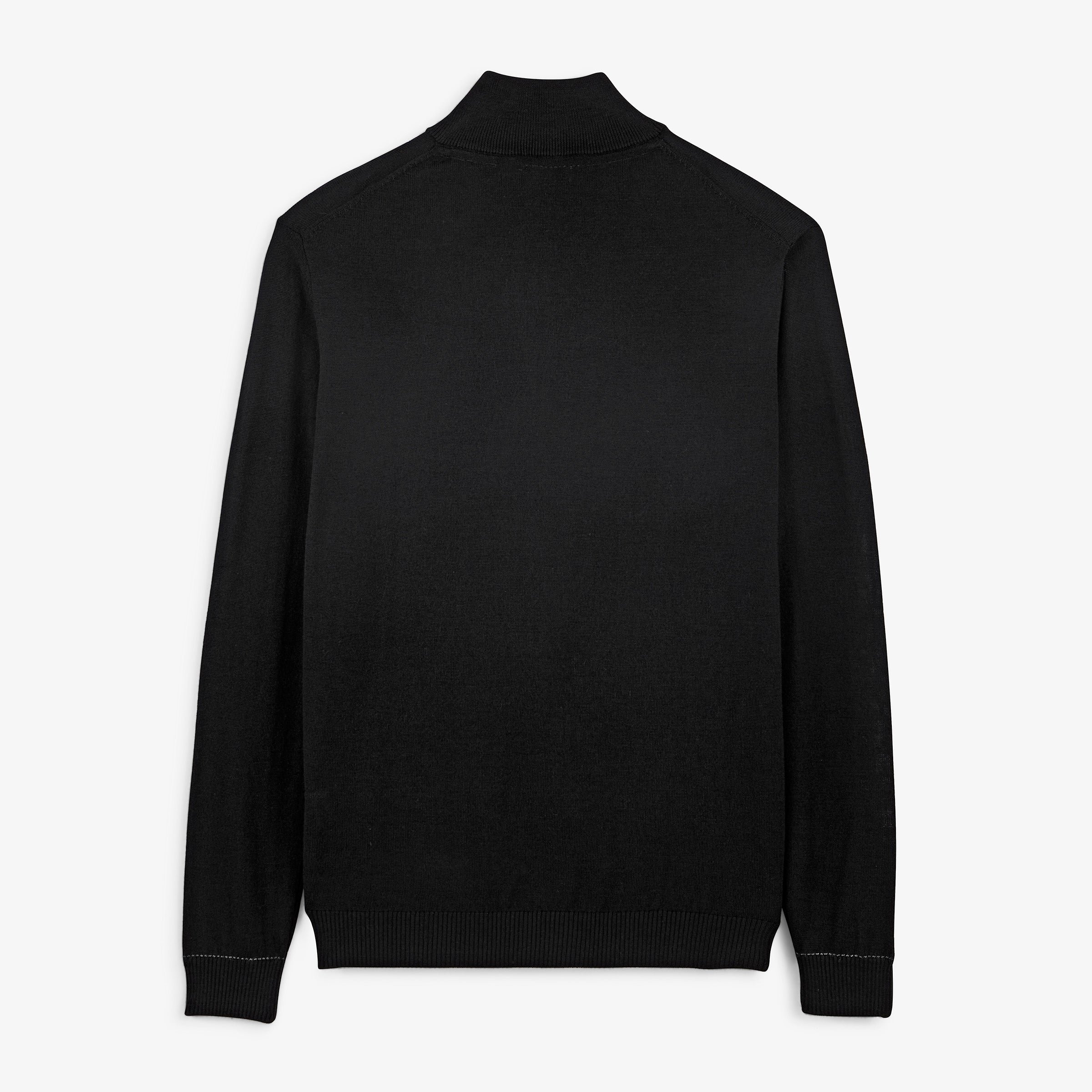 Essential black MARVINE zip-neck sweater SERGE BLANCO Black
