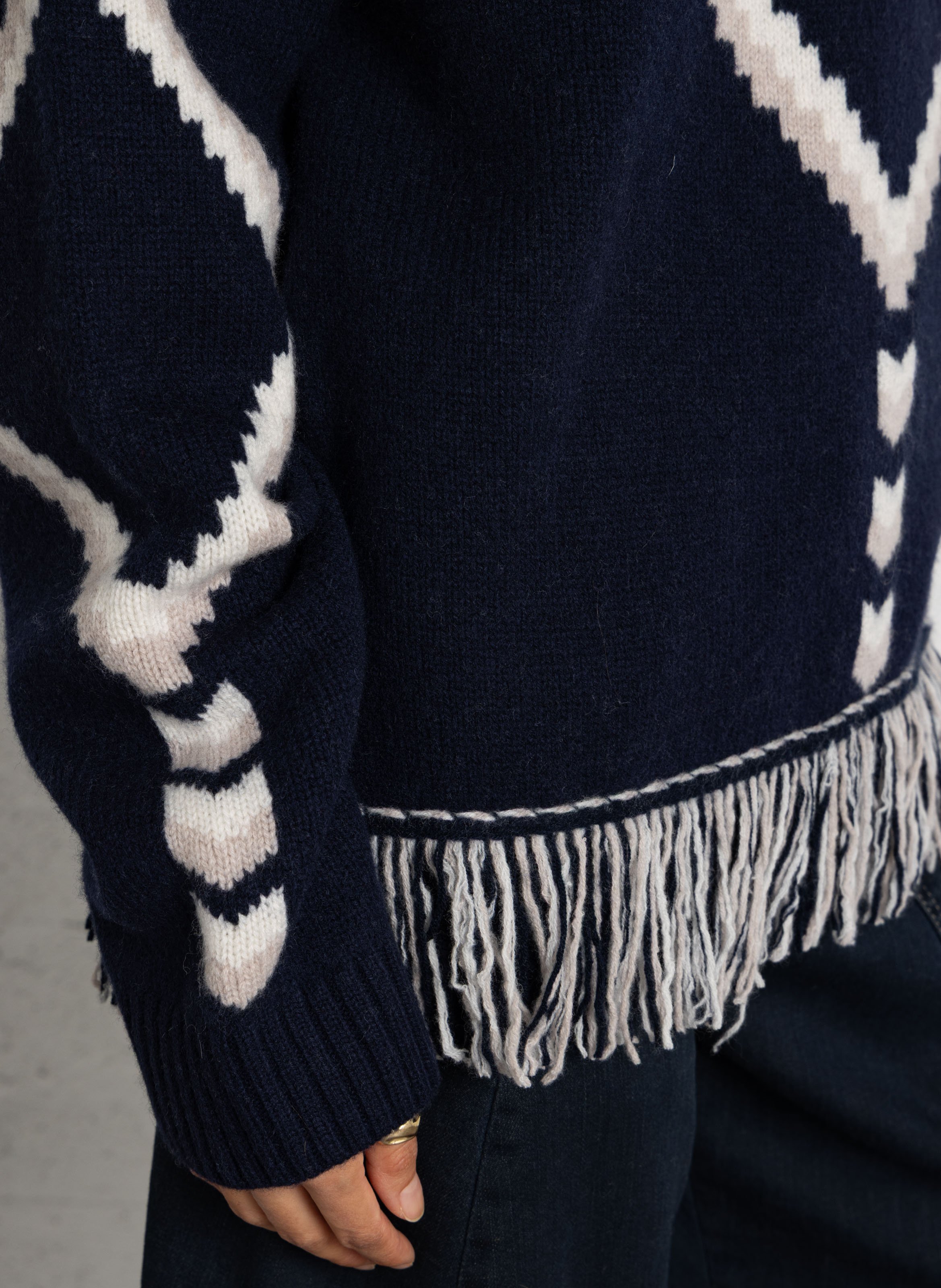 Round-neck wool sweater BERENICE Blue