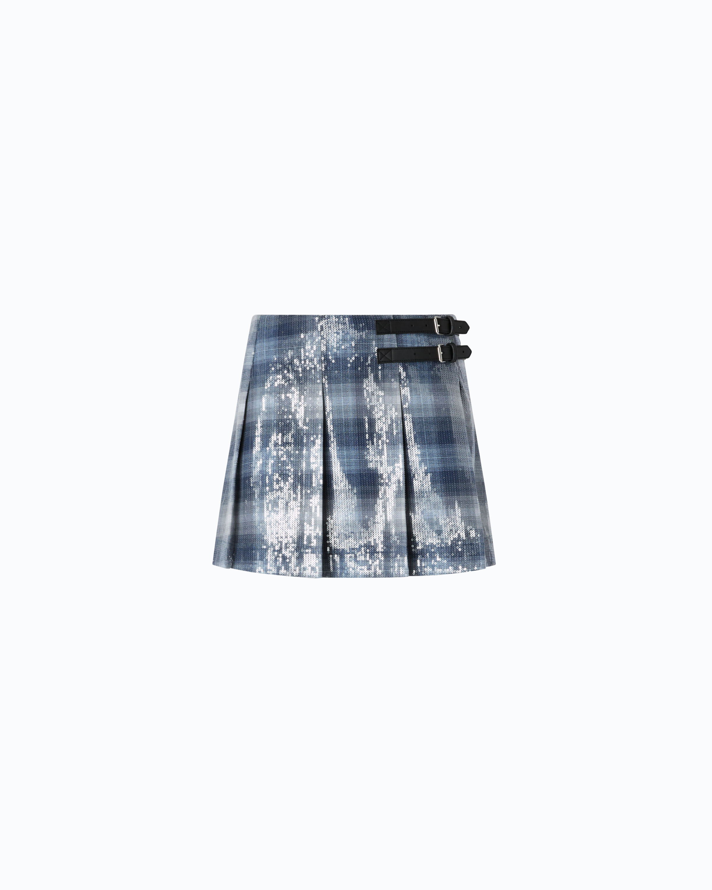 Checked sequin mini skirt PINKO Multicolored