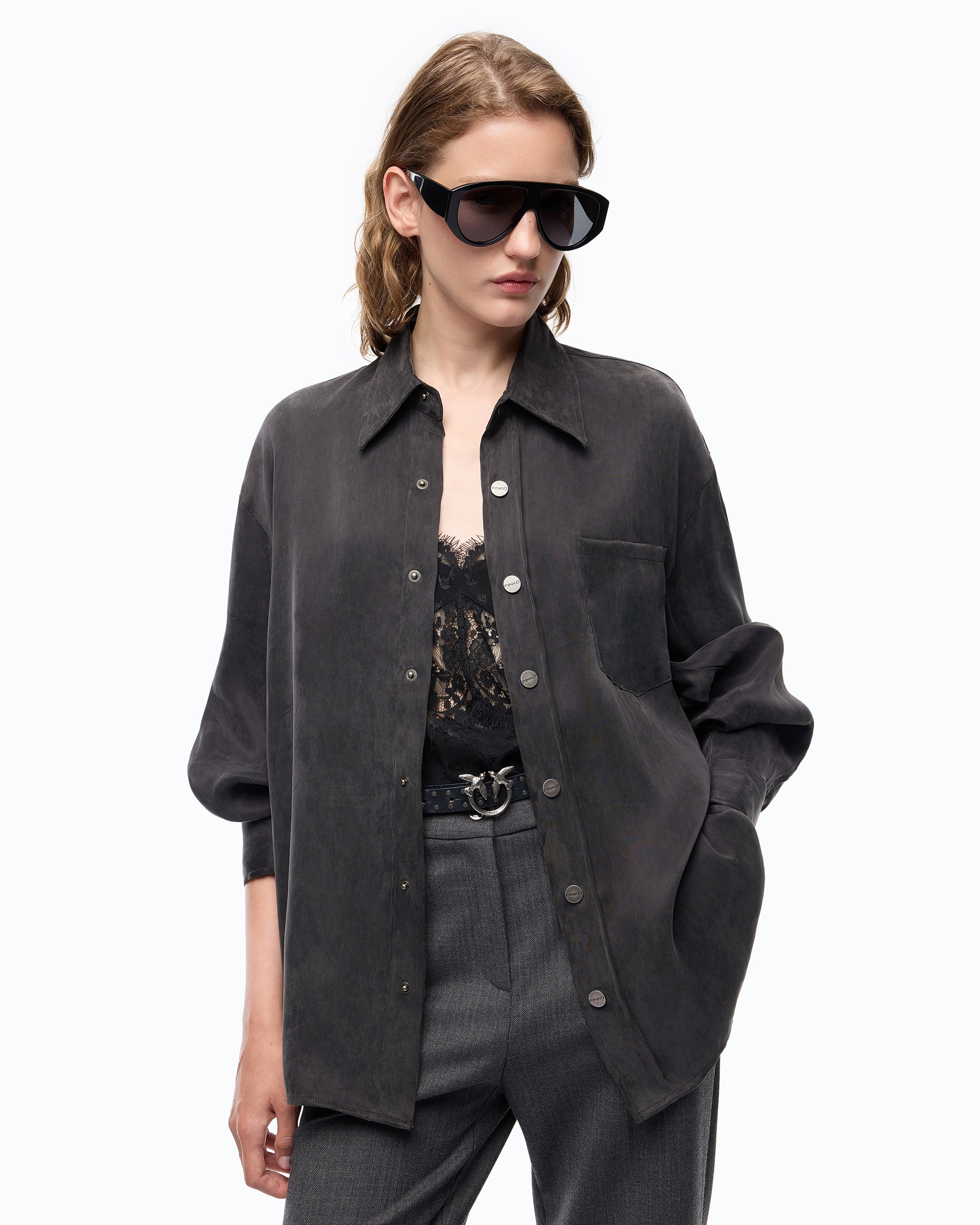 Peach-skin twill shirt PINKO