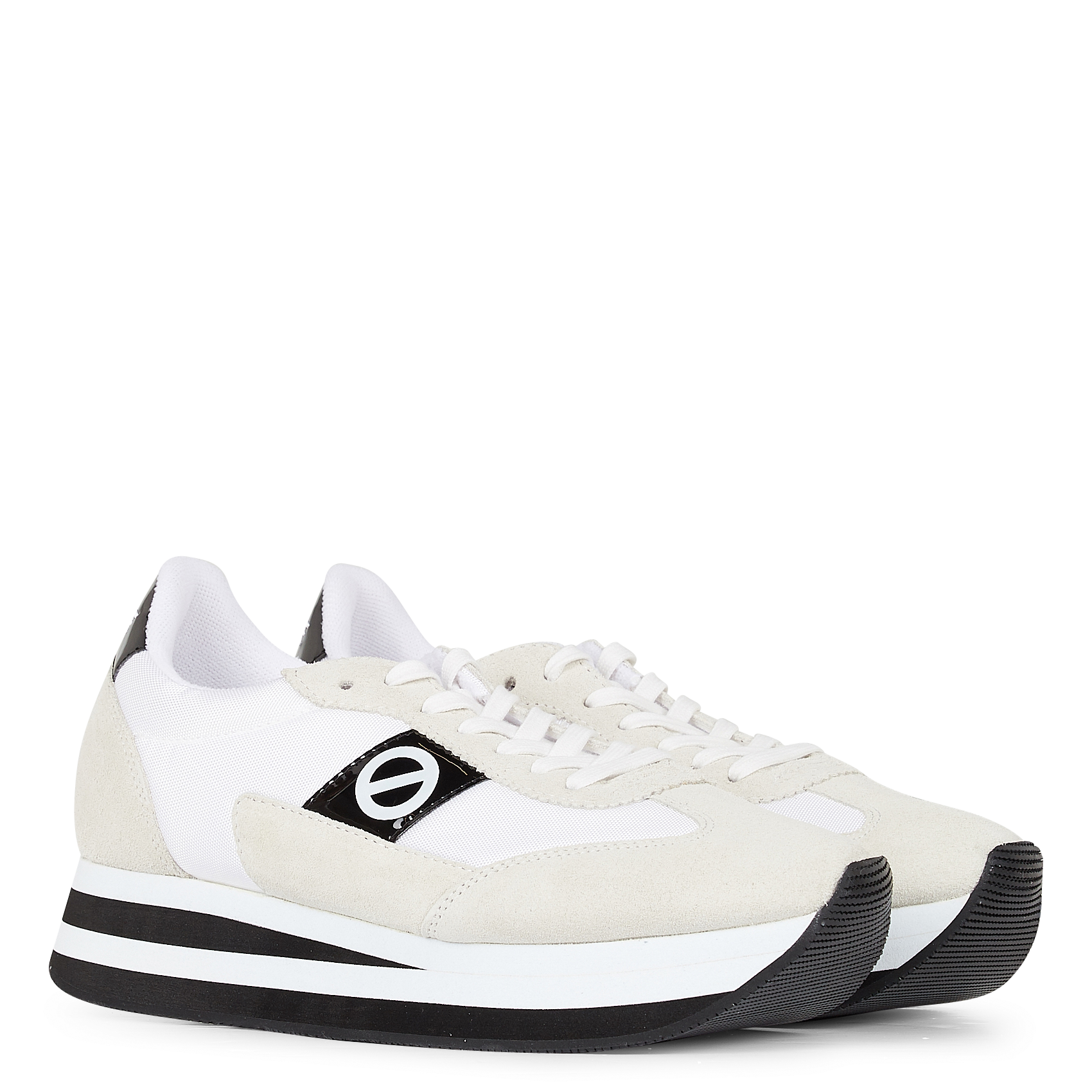 Zapatillas bajas de mezcla de piel NO NAME Blanco