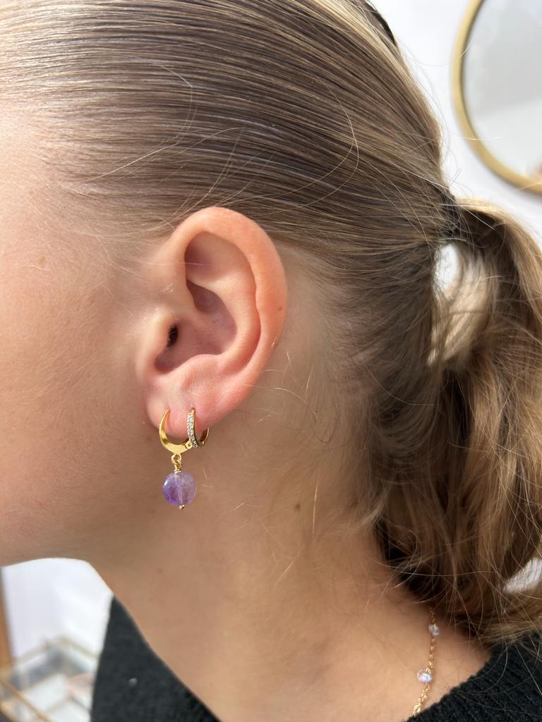 Amethyst earrings GINANDGER Blue