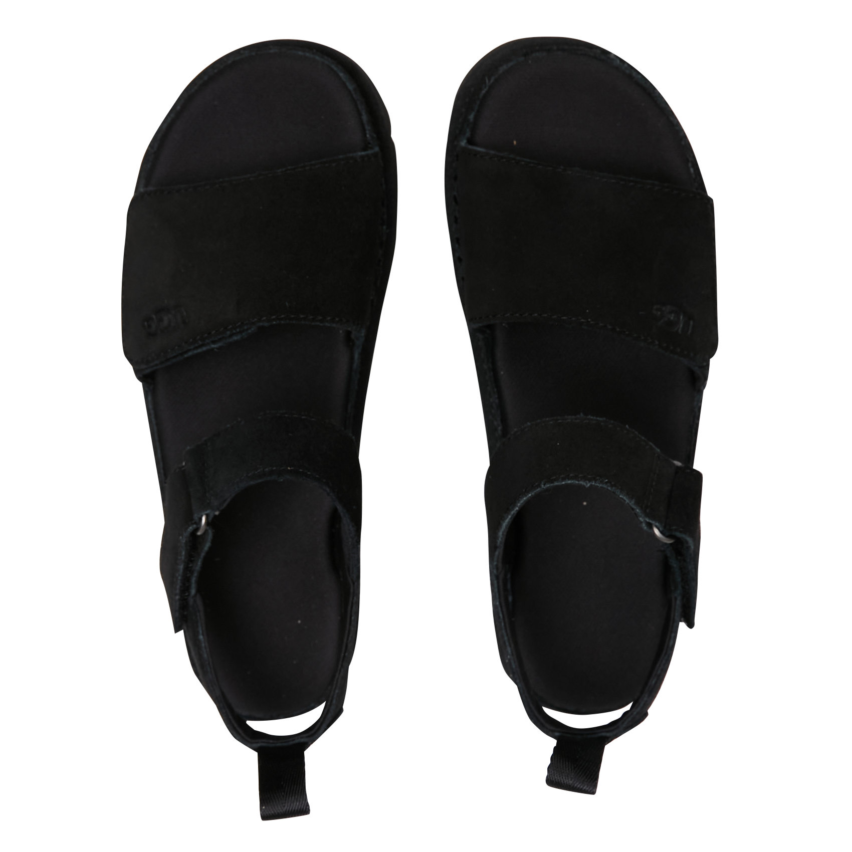 Leather wedge sandals UGG Black