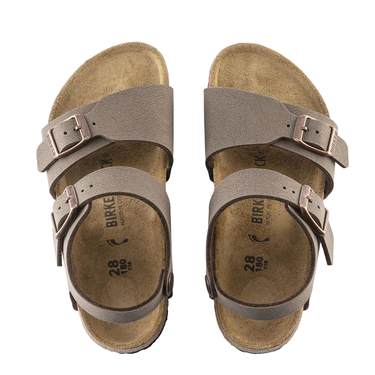 Faux leather sandals BIRKENSTOCK Brown