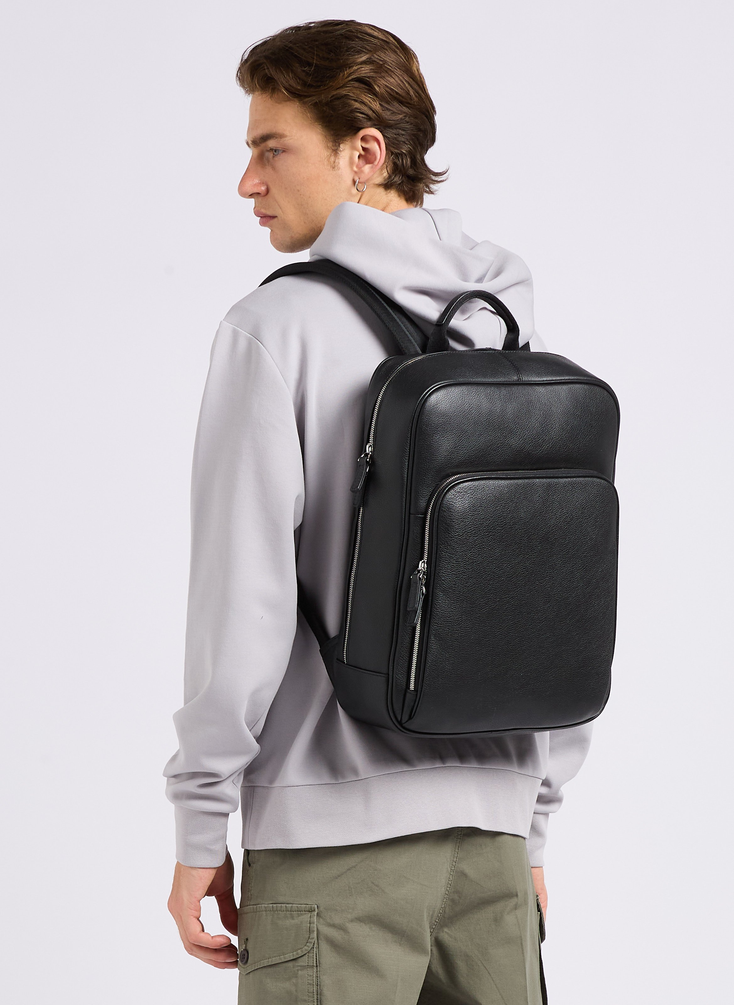 Leather Backpack Noir Saison 1865 Men 469730 001 NOIR Place des Tendances