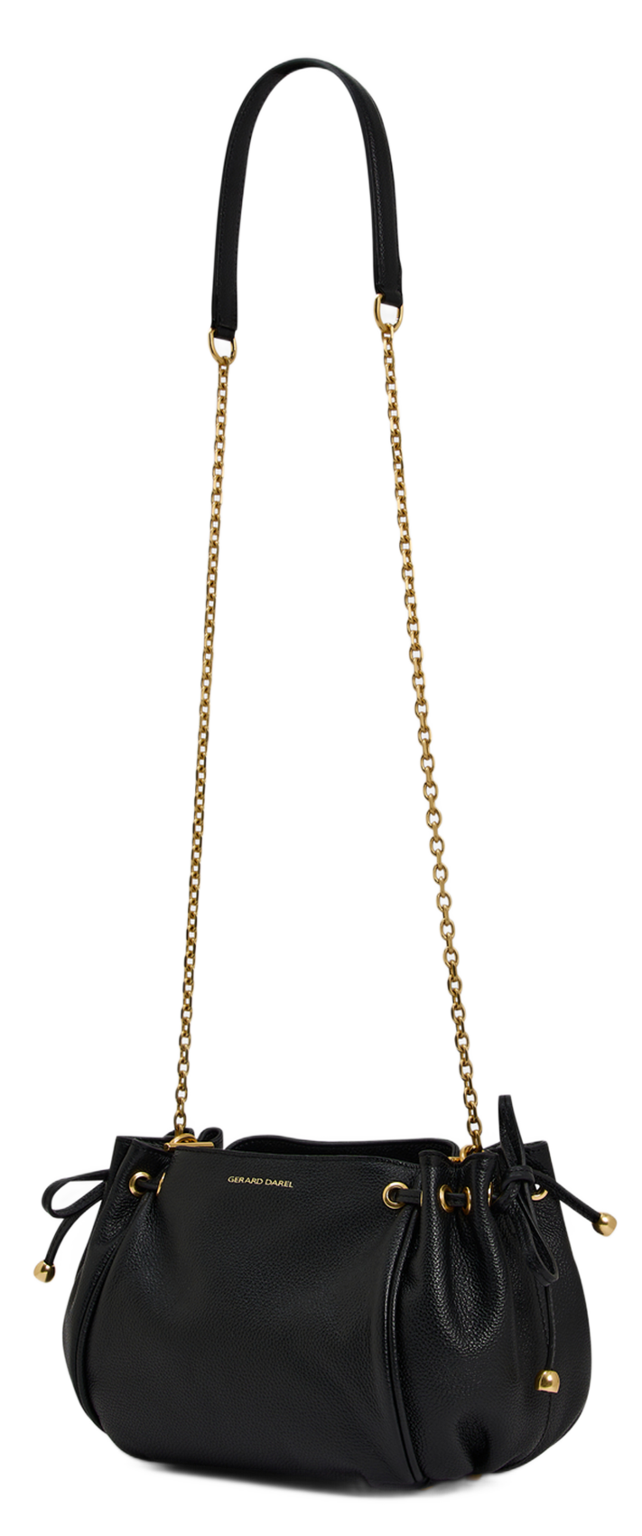 Mini leather shoulder bag GERARD DAREL Black