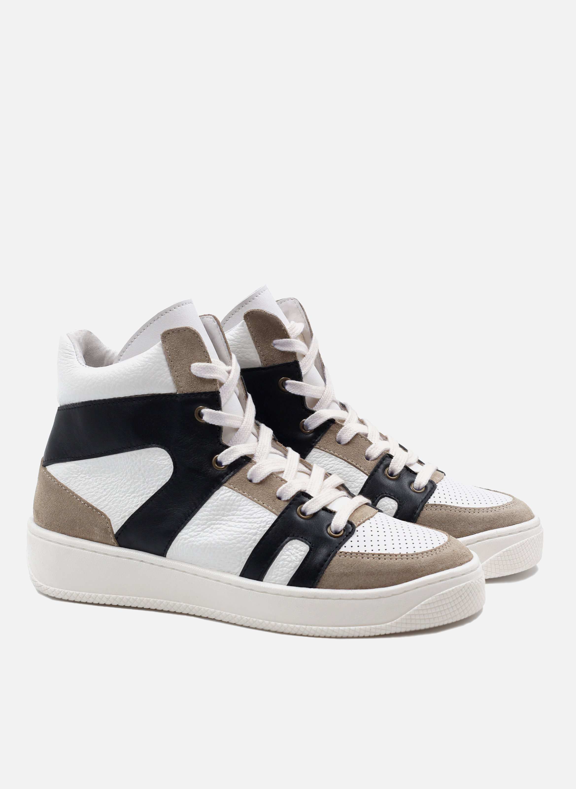 Leather high-top sneakers JULES & JENN Multicolored