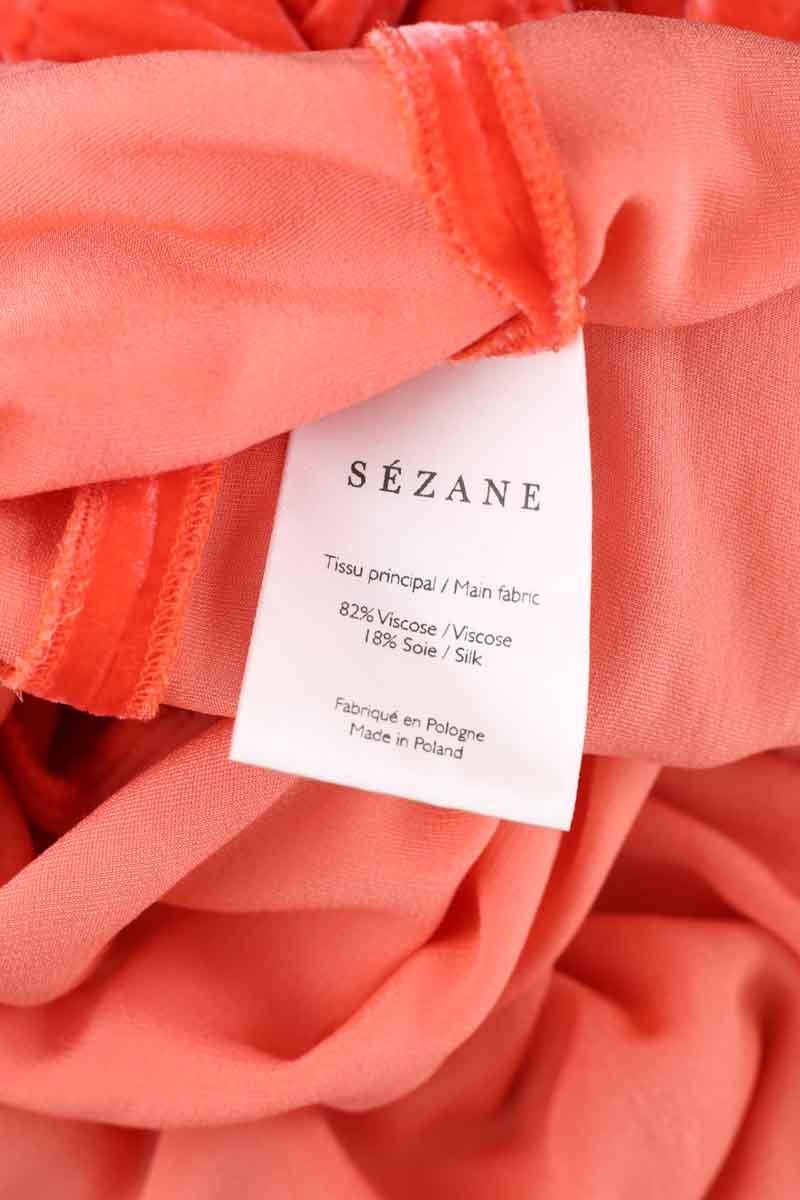 Velvet blouse SEZANE - Seconde main Orange