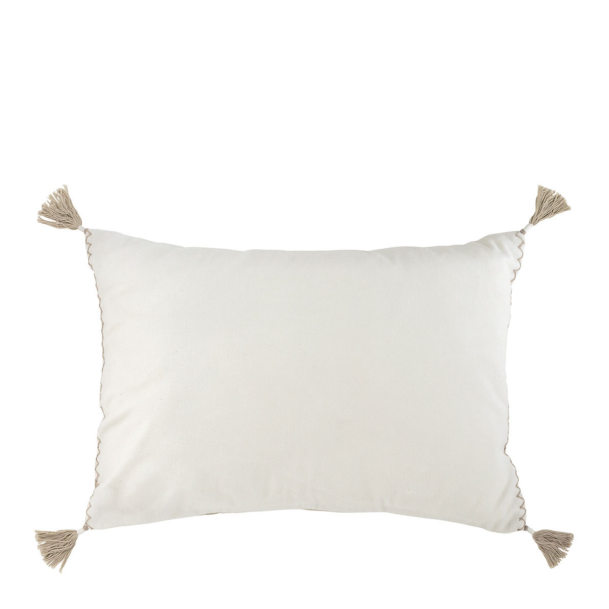 Mattéo cotton velvet cushion cover BLANC D'IVOIRE White
