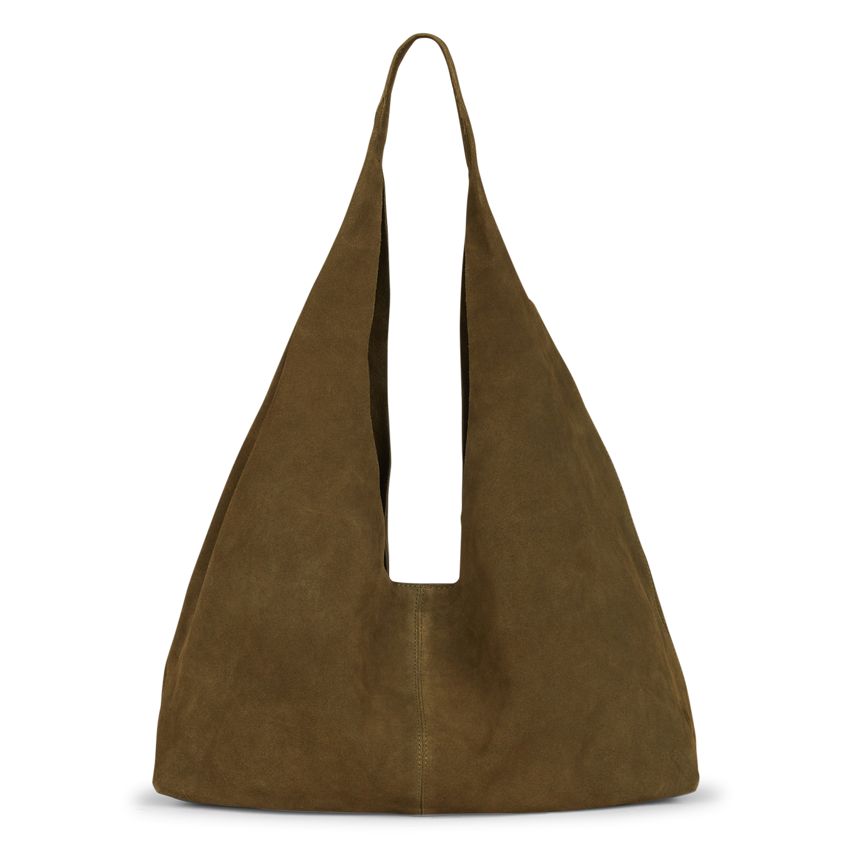 A-line leather skirt IKKS Khaki