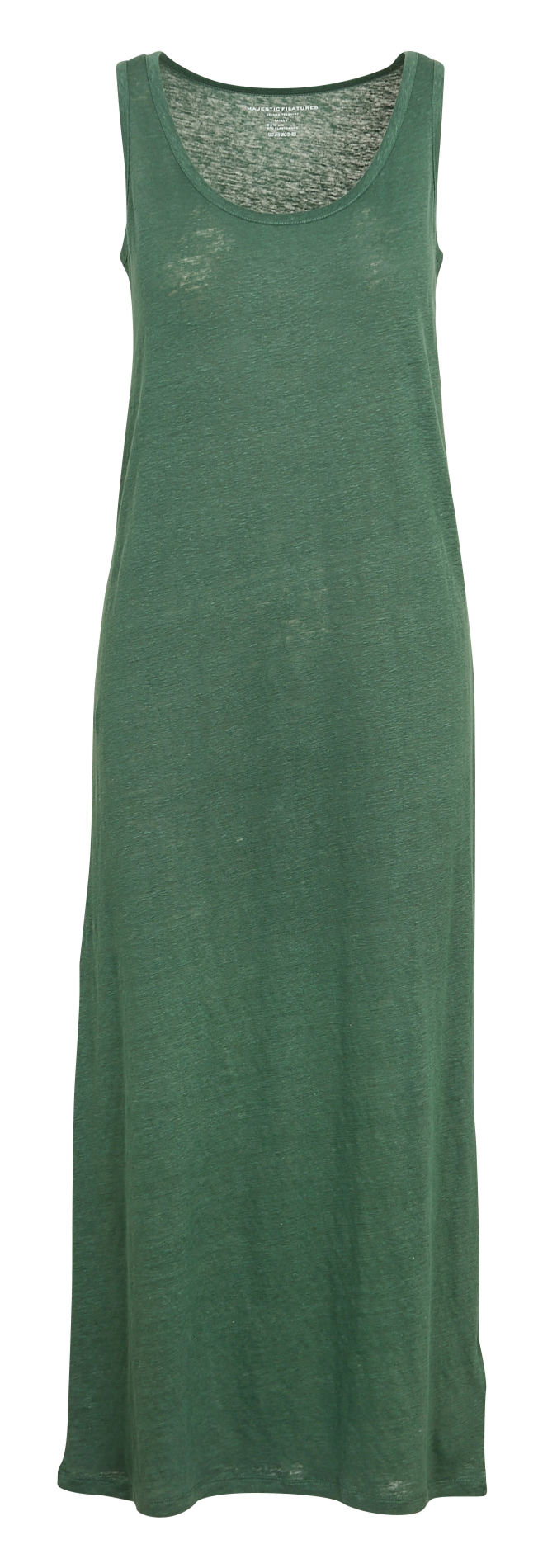 Robe débardeur en lin mélangé MAJESTIC FILATURES Vert