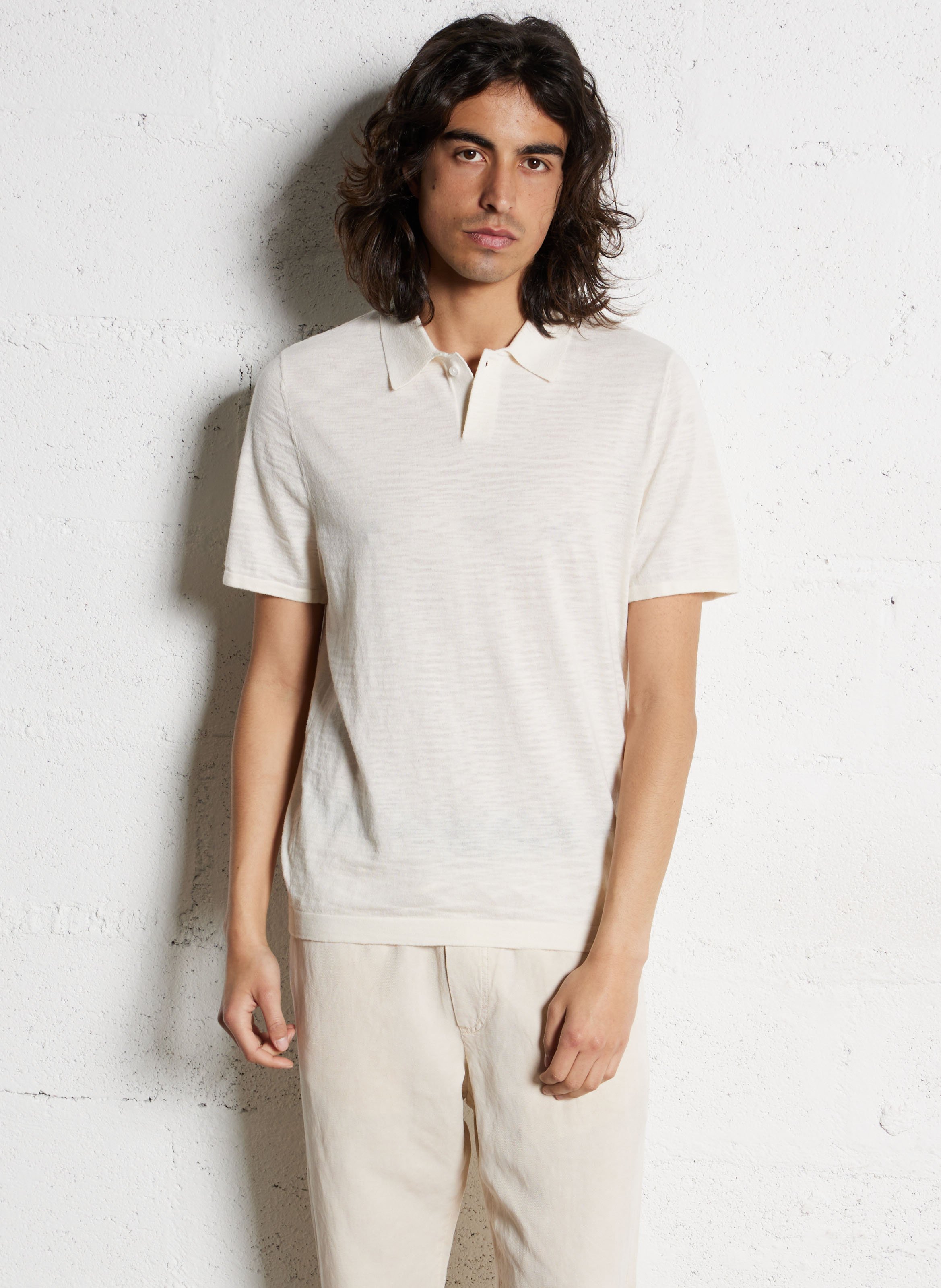 Short-sleeved polo shirt IKKS White