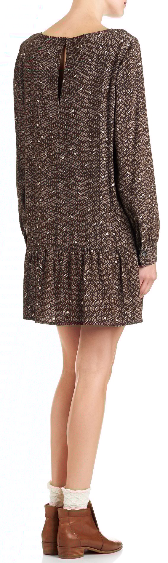 Printed dress ATTIC AND BARN Black