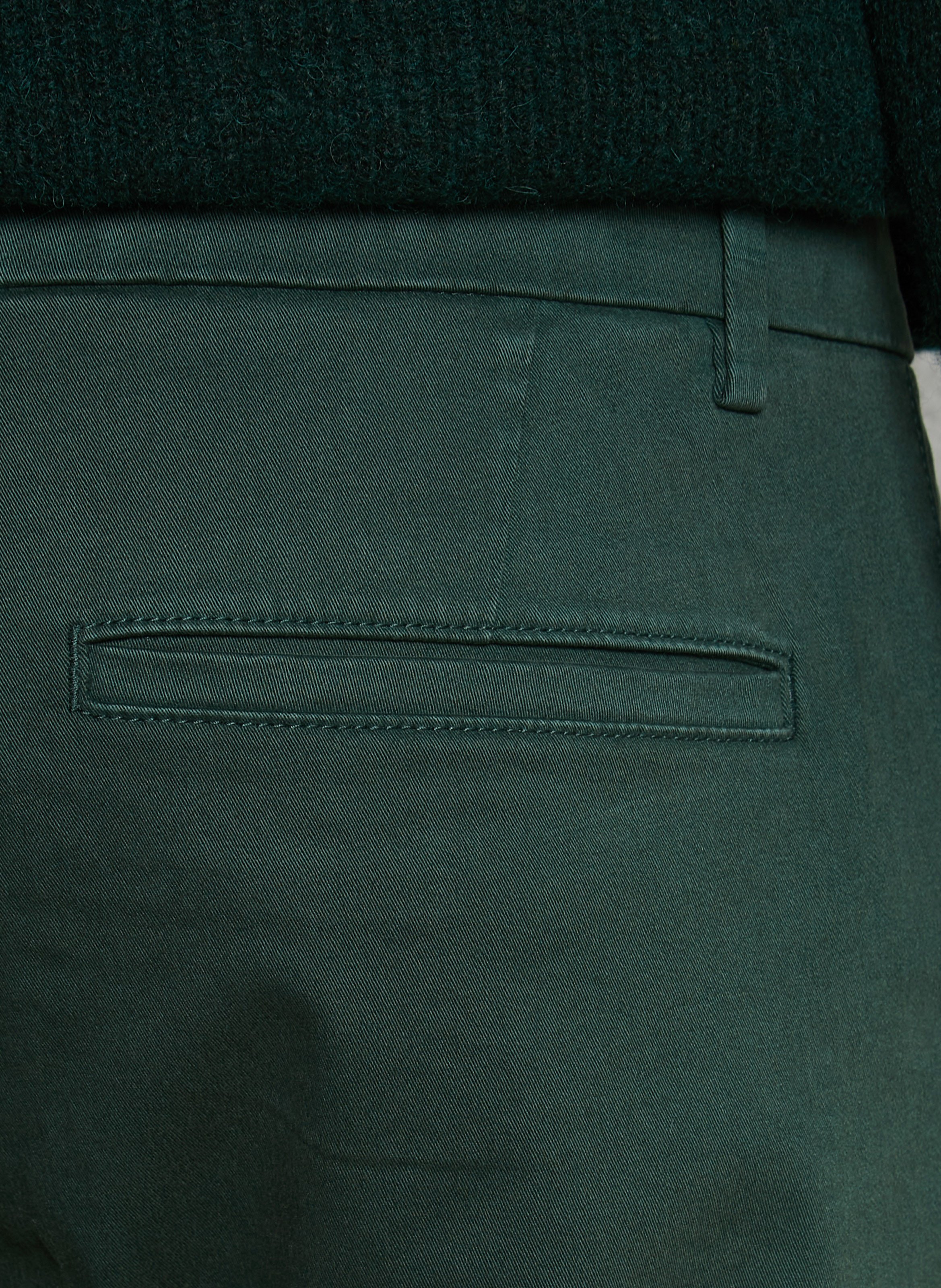 Cotton-blend chino trousers IKKS Green