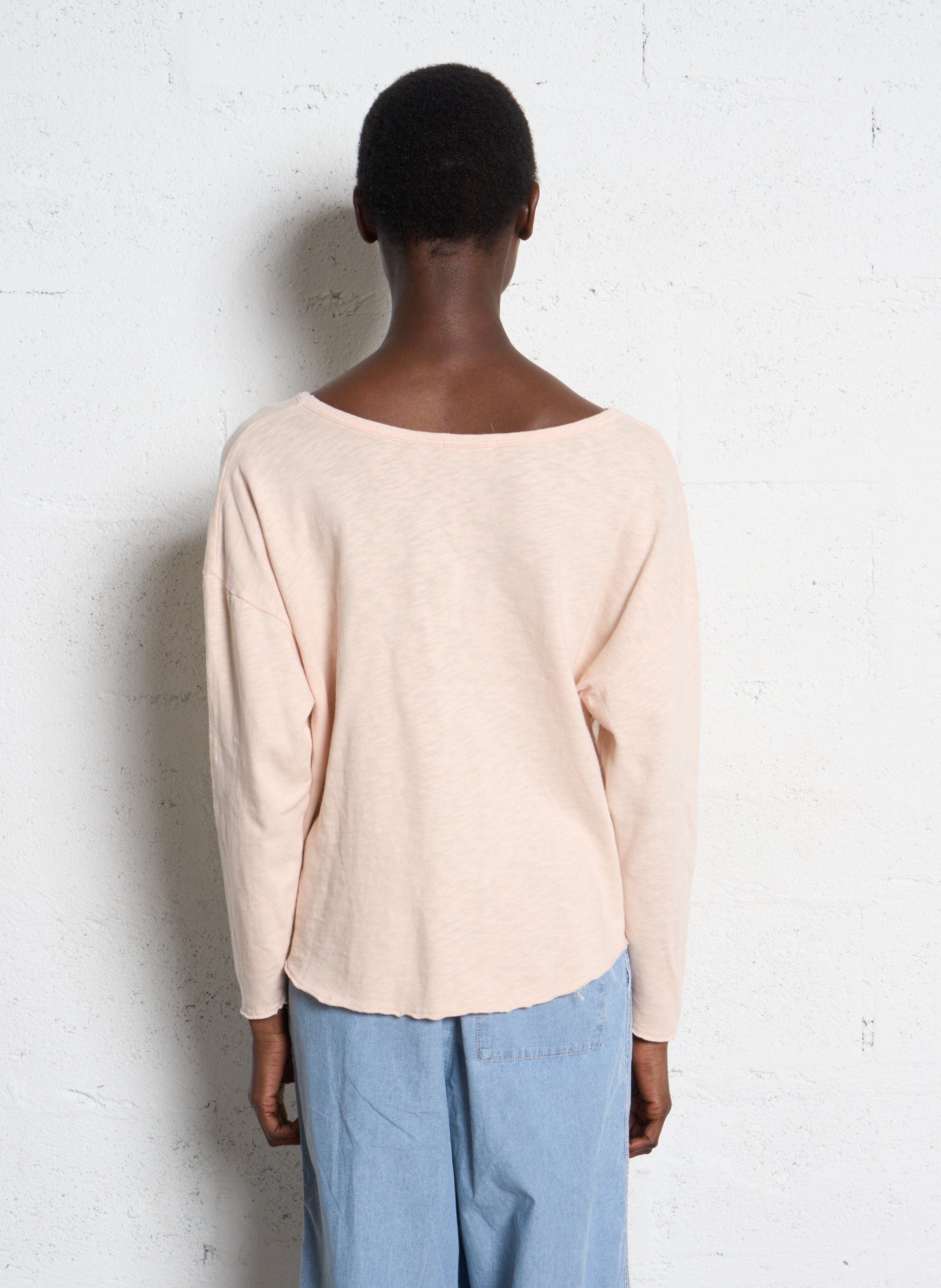 Tee-shirt manches longues en coton AMERICAN VINTAGE Beige