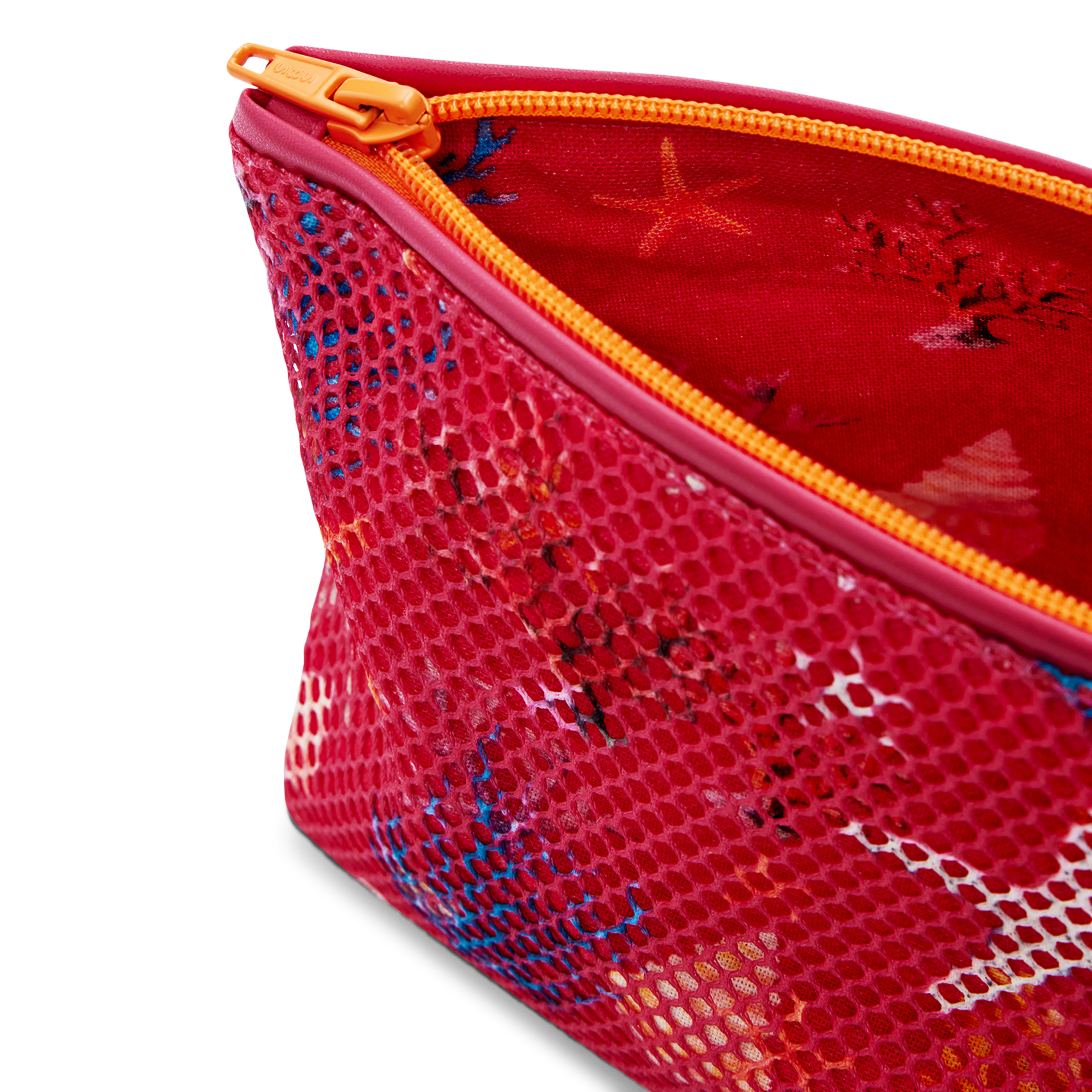 Rectangular zippered pouch with patterns DESIGUAL Red