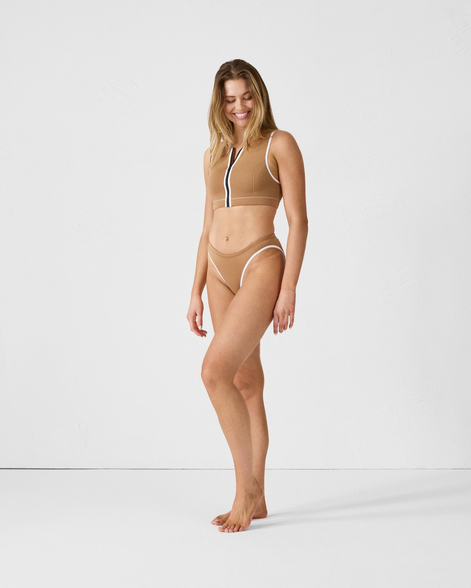 Neoprene Jennie Bikini Top JOTT Brown