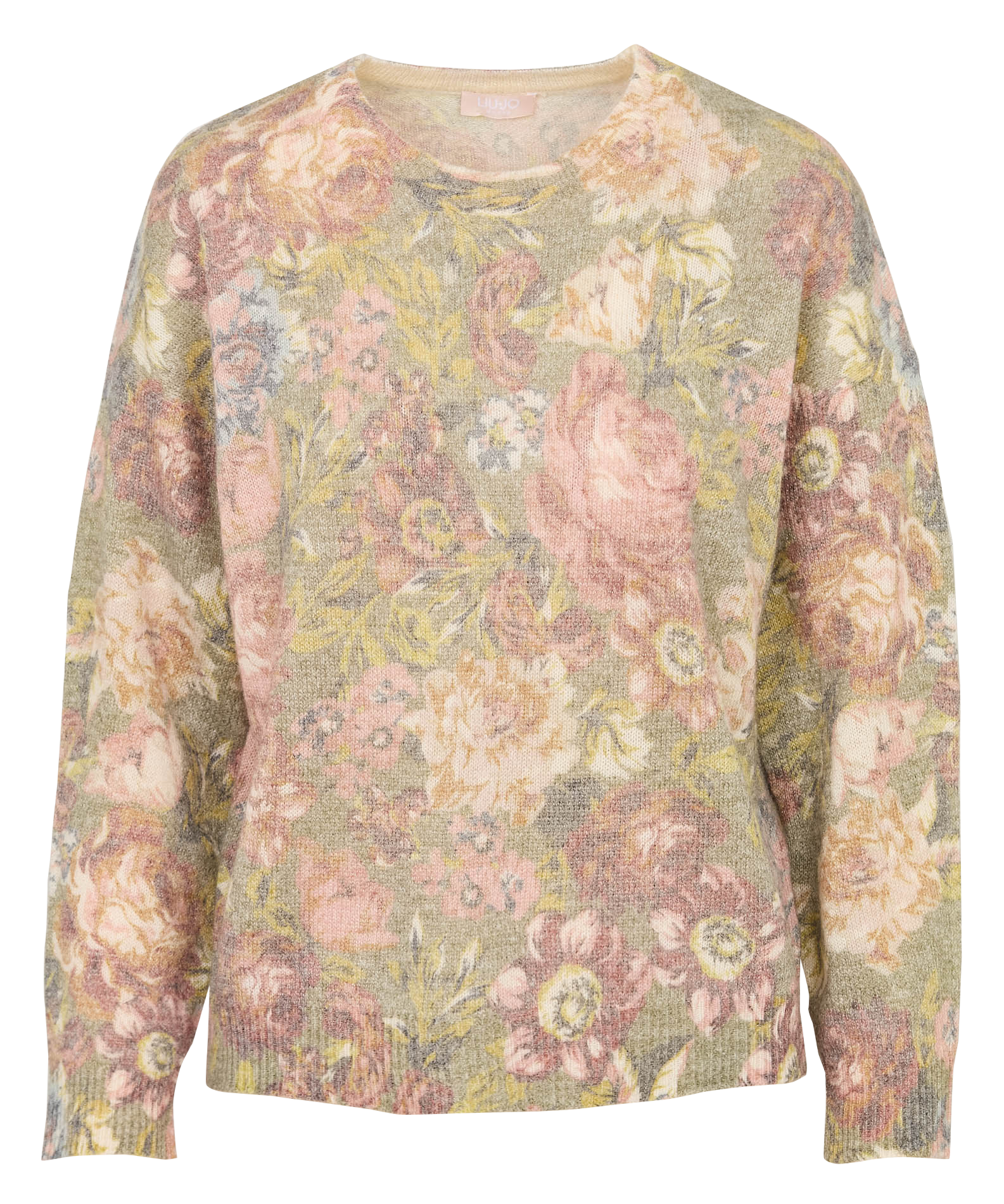 Pull droit col rond en laine mélangée LIU JO Multicolore