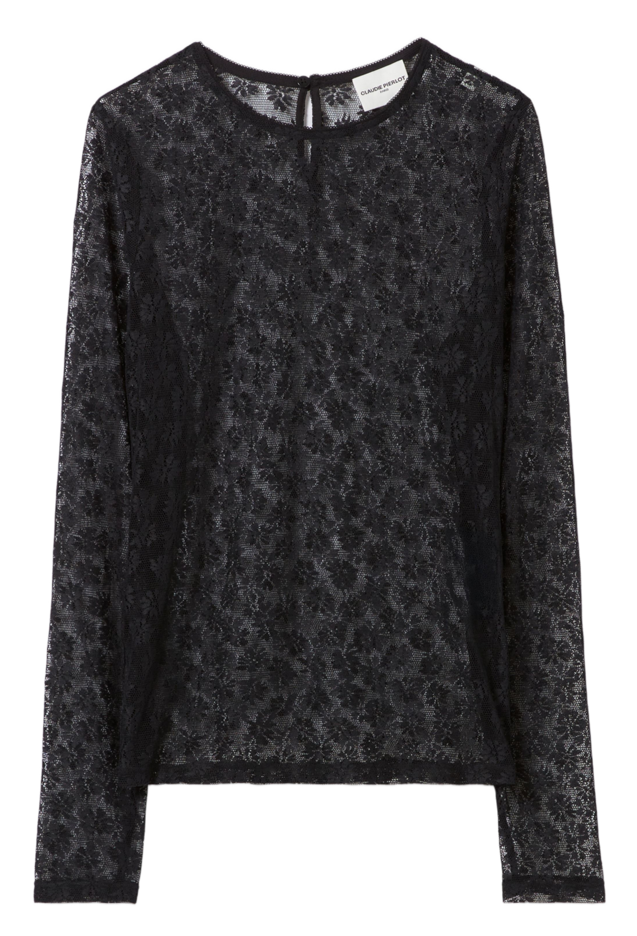 Top en dentelle col rond  CLAUDIE PIERLOT Noir