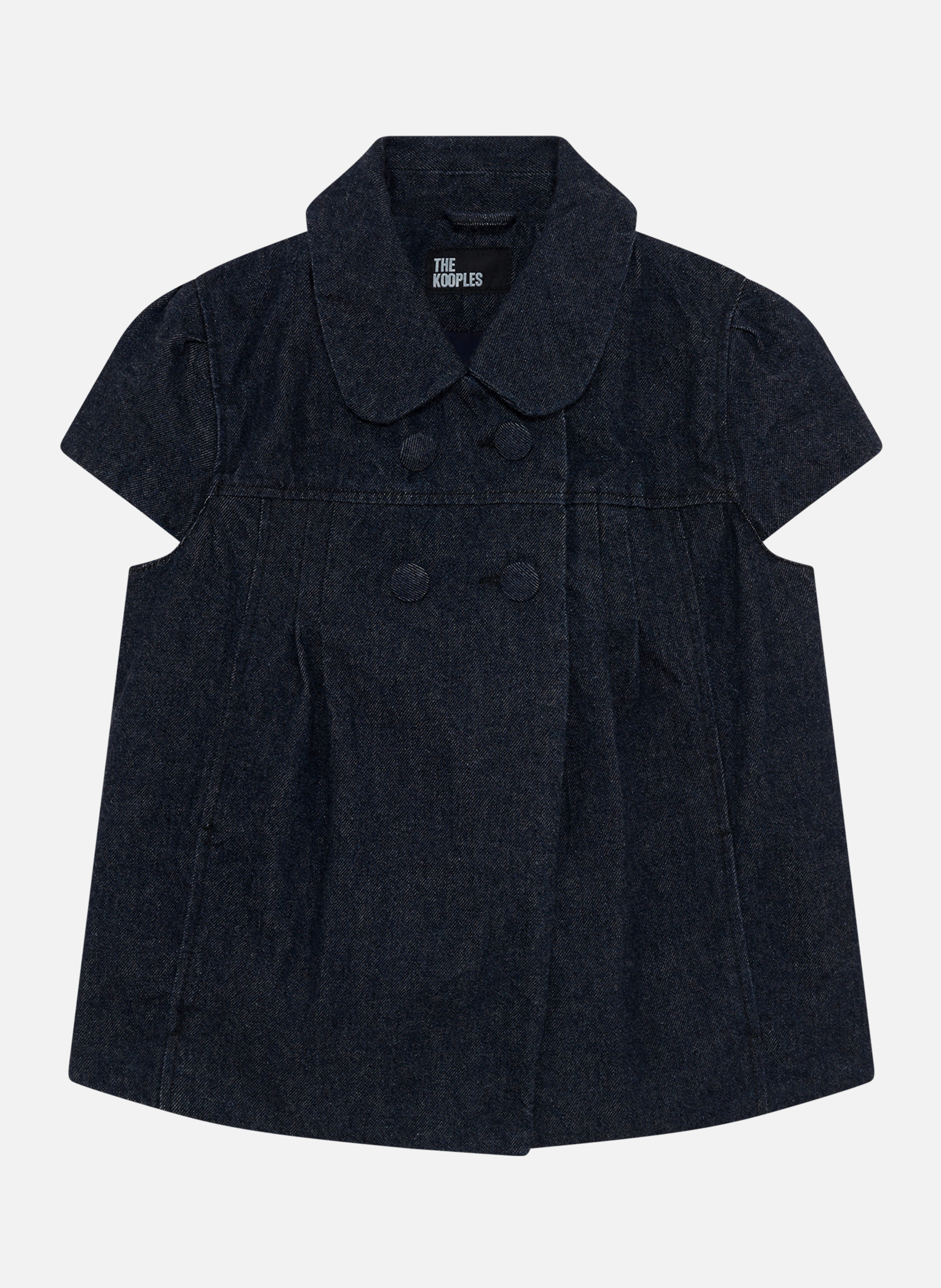 Short-sleeved dark denim jacket THE KOOPLES Blue