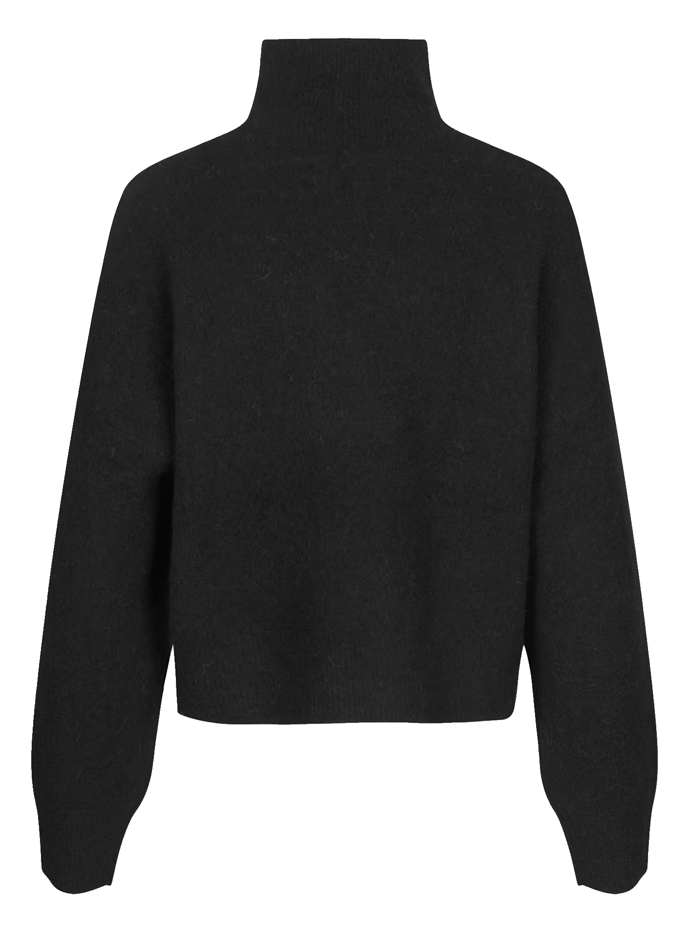 Pull col montant en alpaga et laine mérinos mélangés  SAMSOE SAMSOE Noir