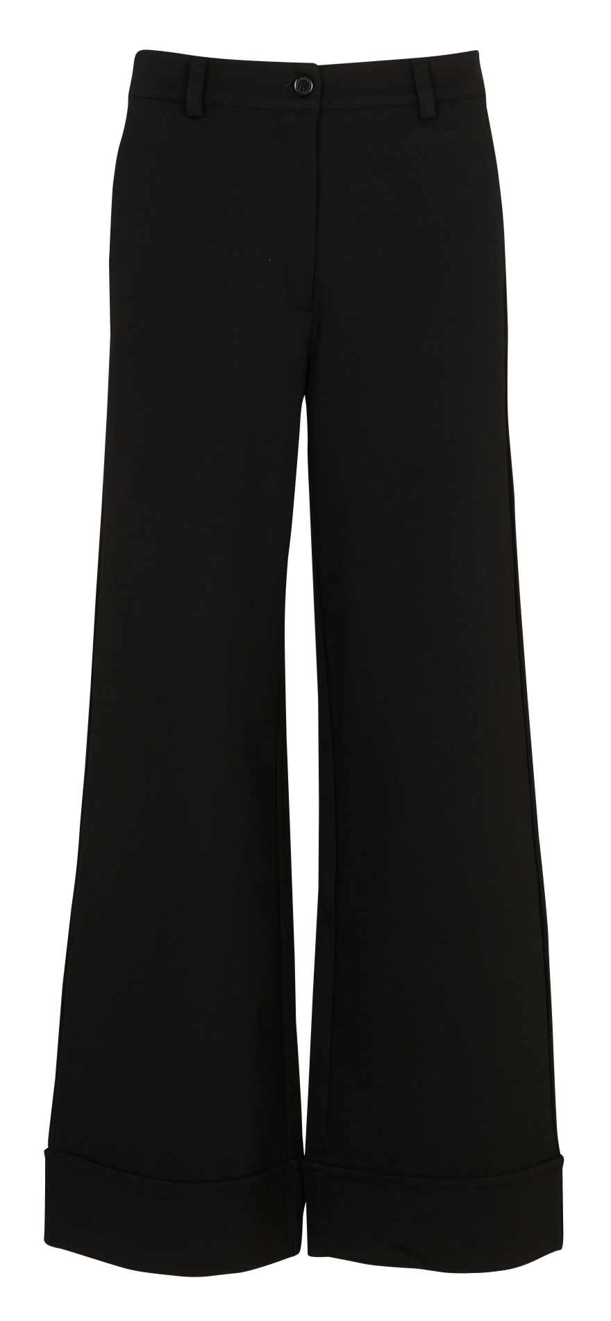 High-waisted wide leg stretch pants LA FEE MARABOUTEE Black