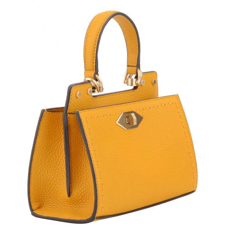 Handbag - cowhide leather POURCHET Red