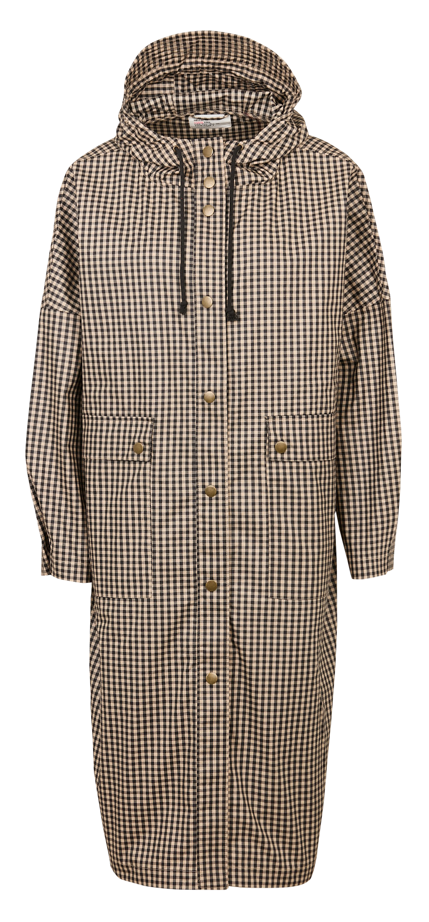 Lange wijde bedrukte jas LEON & HARPER Beige