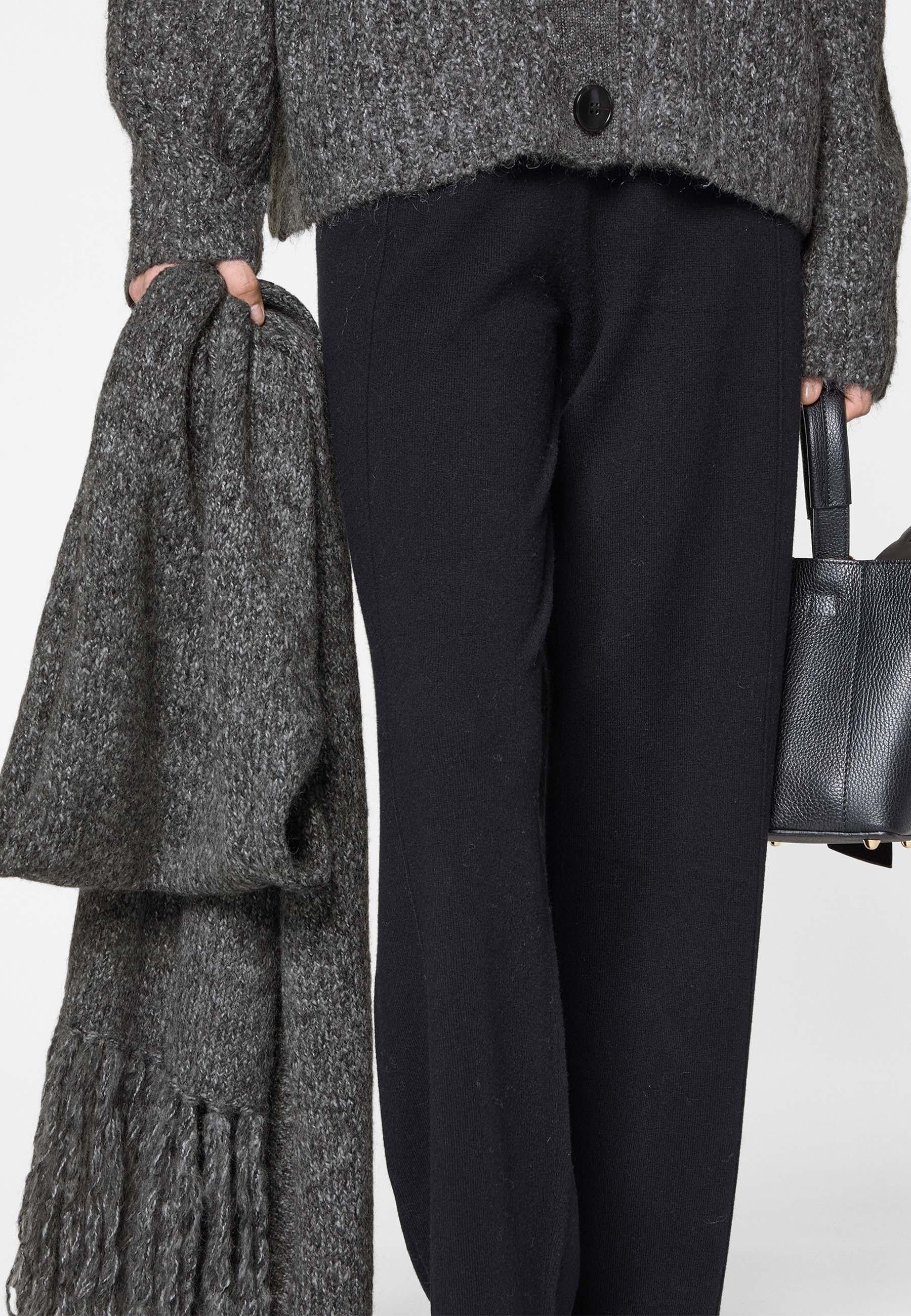 Long chunky knit scarf RODIER Grey