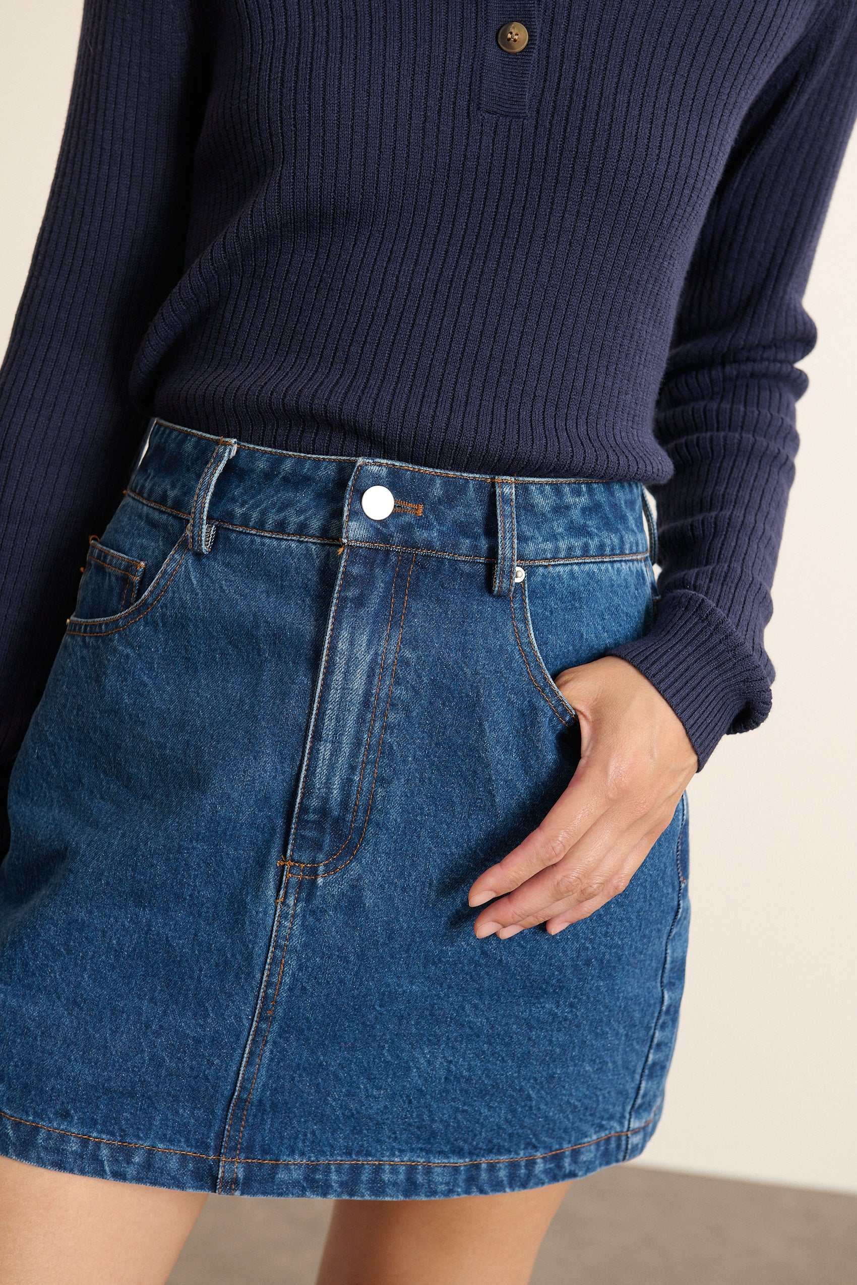 Long-sleeve polo neck sweater GARANCE PARIS Blue