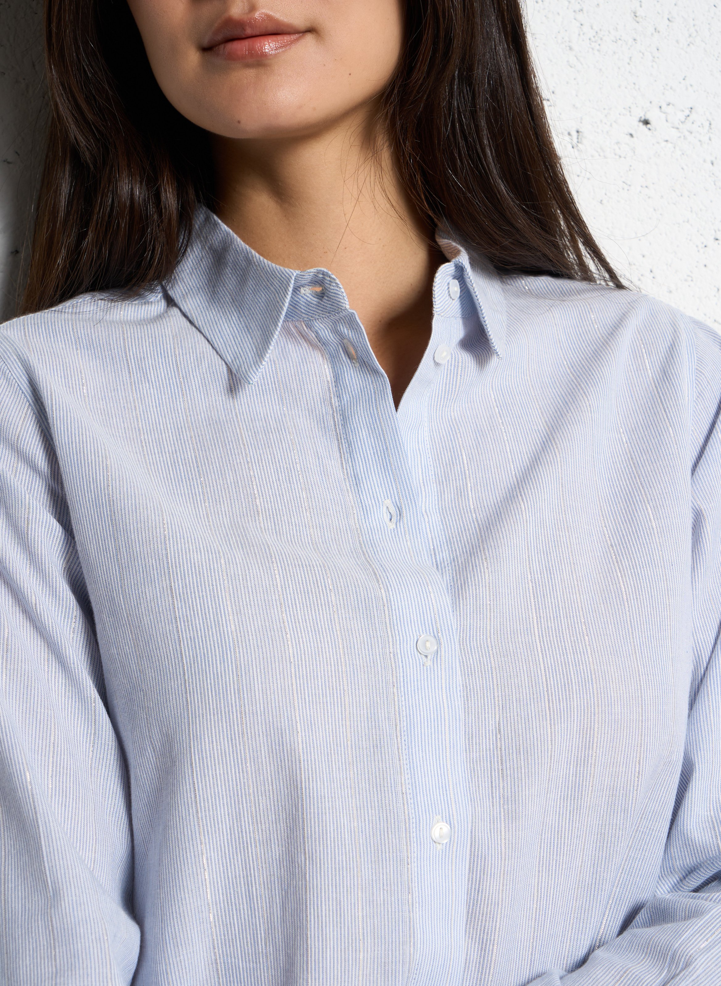 Chemise col classique à rayures SUD EXPRESS Bleu