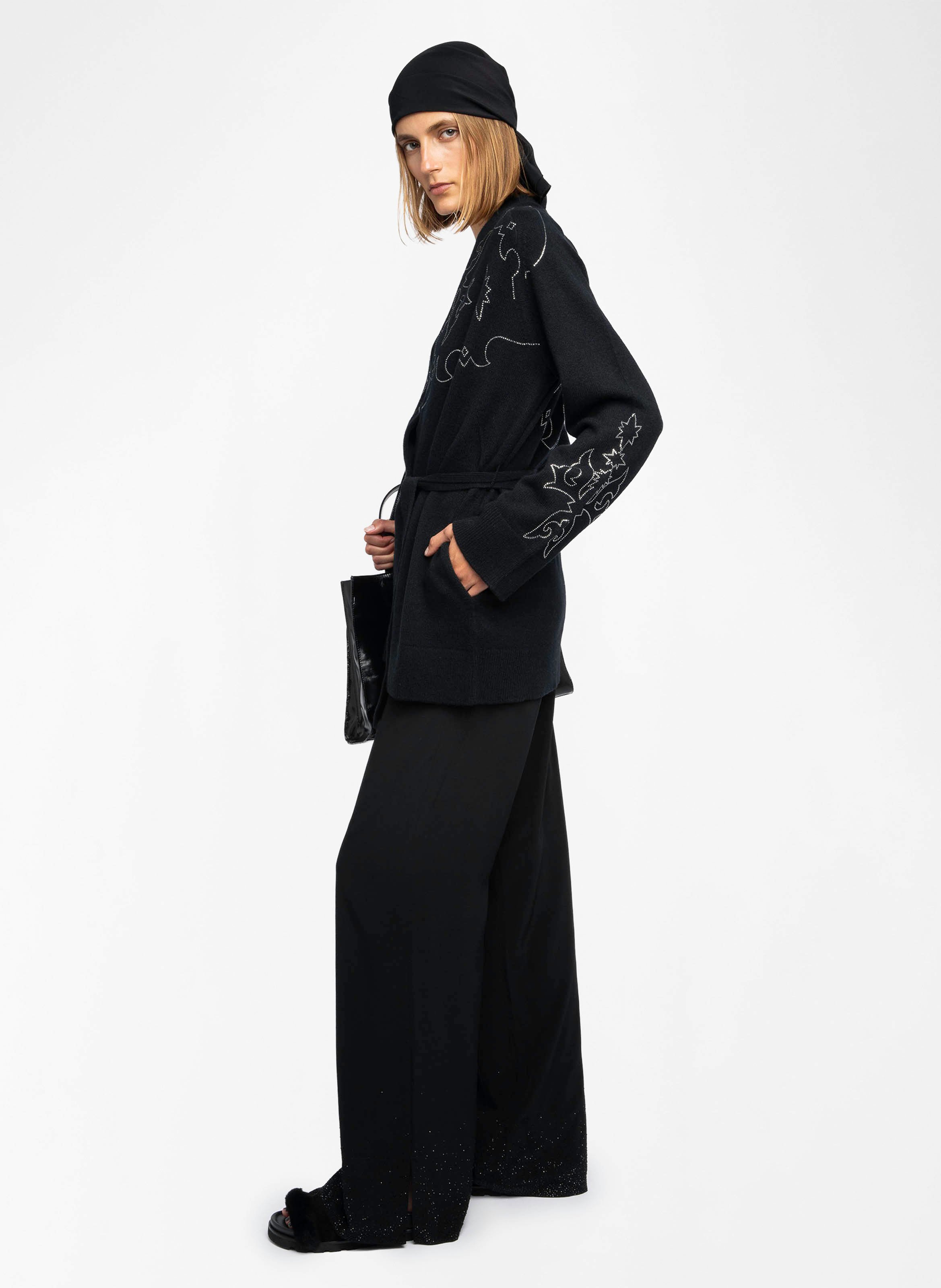 Kaschmir-Strickjacke mit V-Ausschnitt ZADIG&VOLTAIRE Schwarz