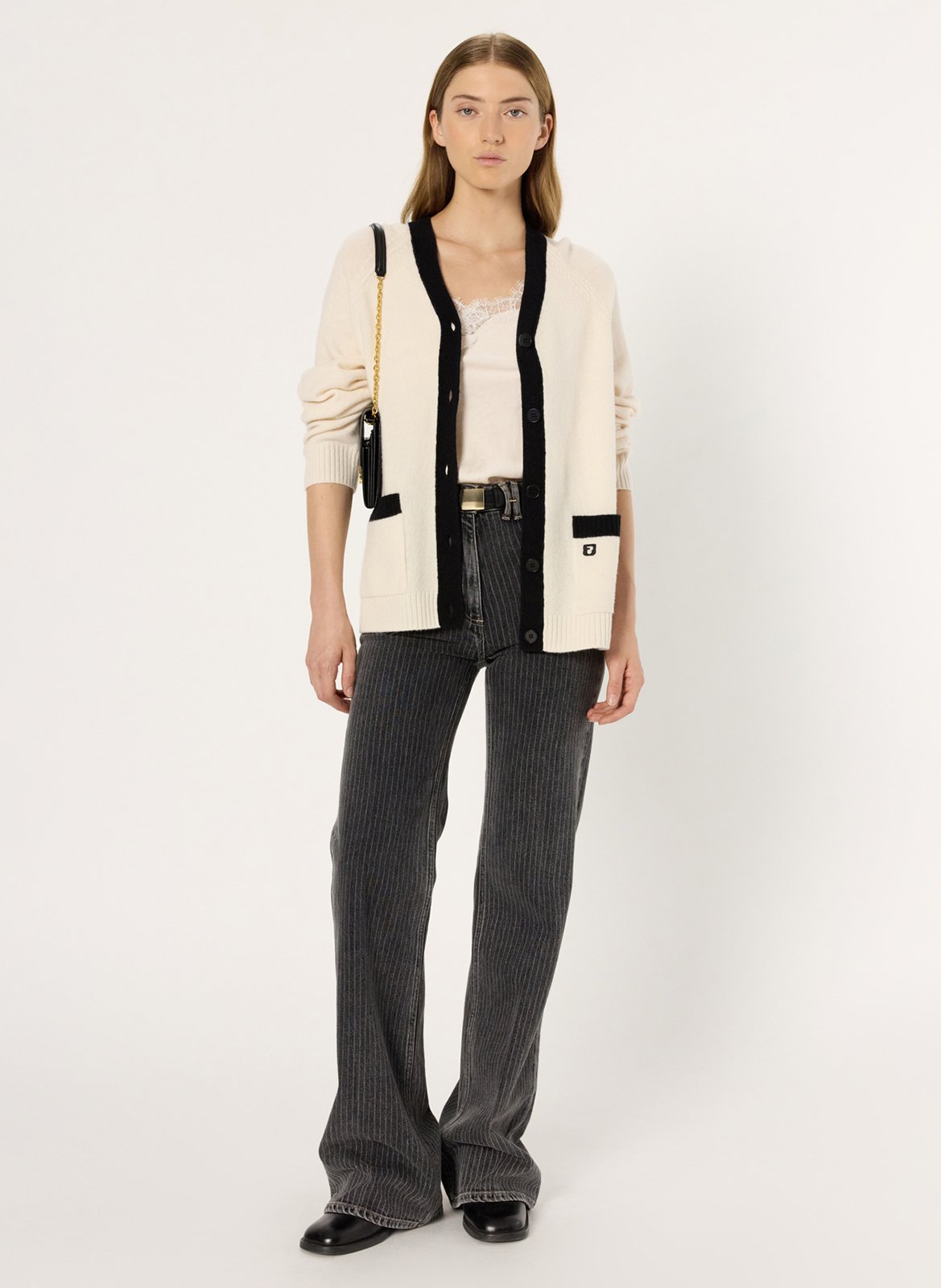 Svenland V-neck wool cardigan GERARD DAREL Beige