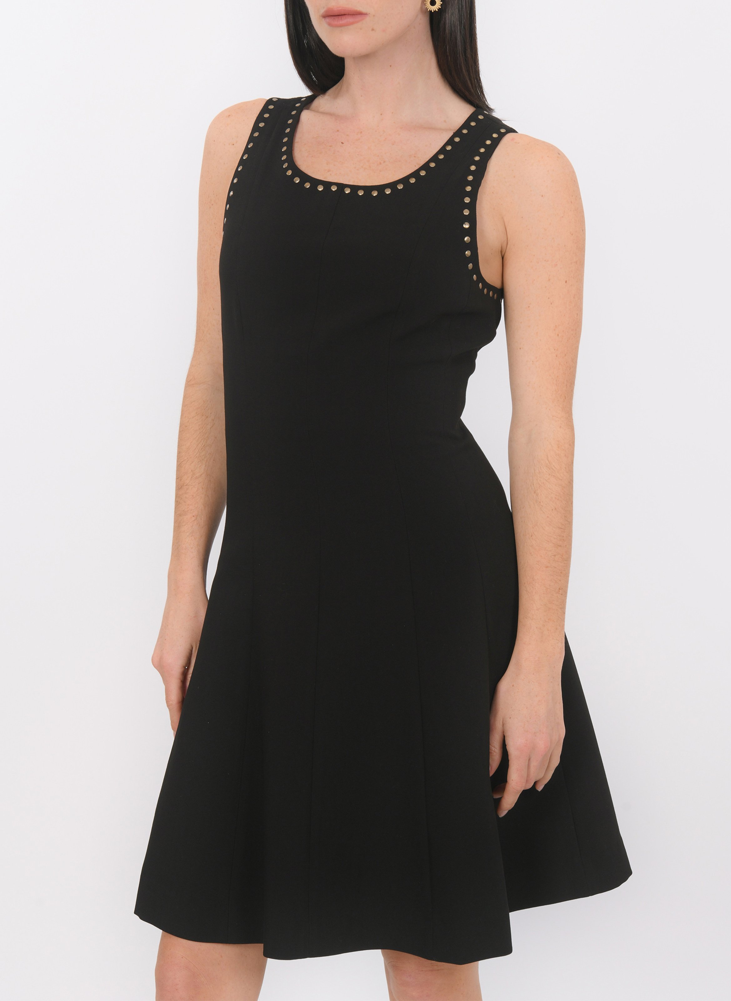 Korte skaterjurk met stud detail KOOKAI Zwart