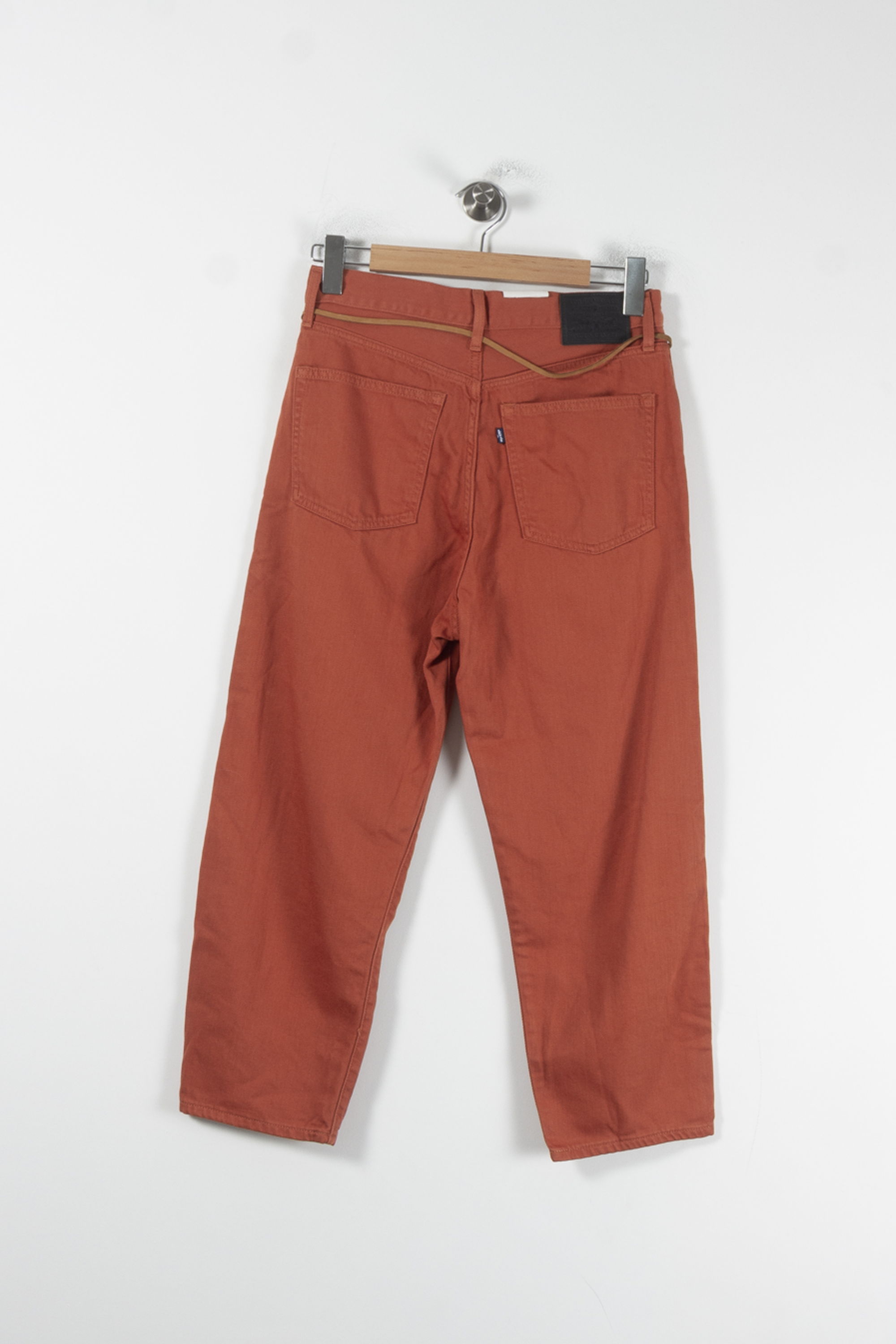 Cropped slim jeans with studs LEVI'S - Seconde main Red