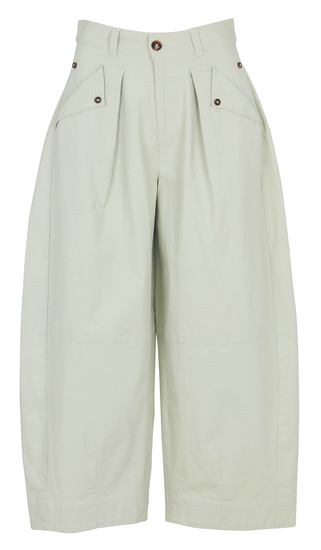 Wide-leg organic cotton-blend pants DAMSON MADDER Grey