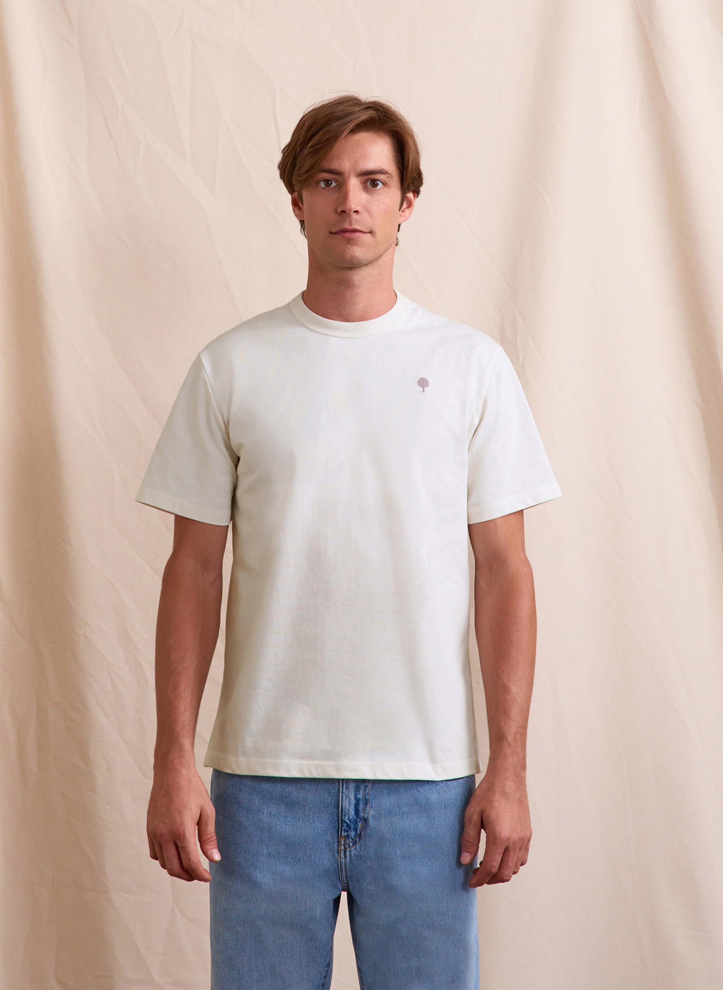 Tee-shirt oversize en coton mélangé FAGUO Beige