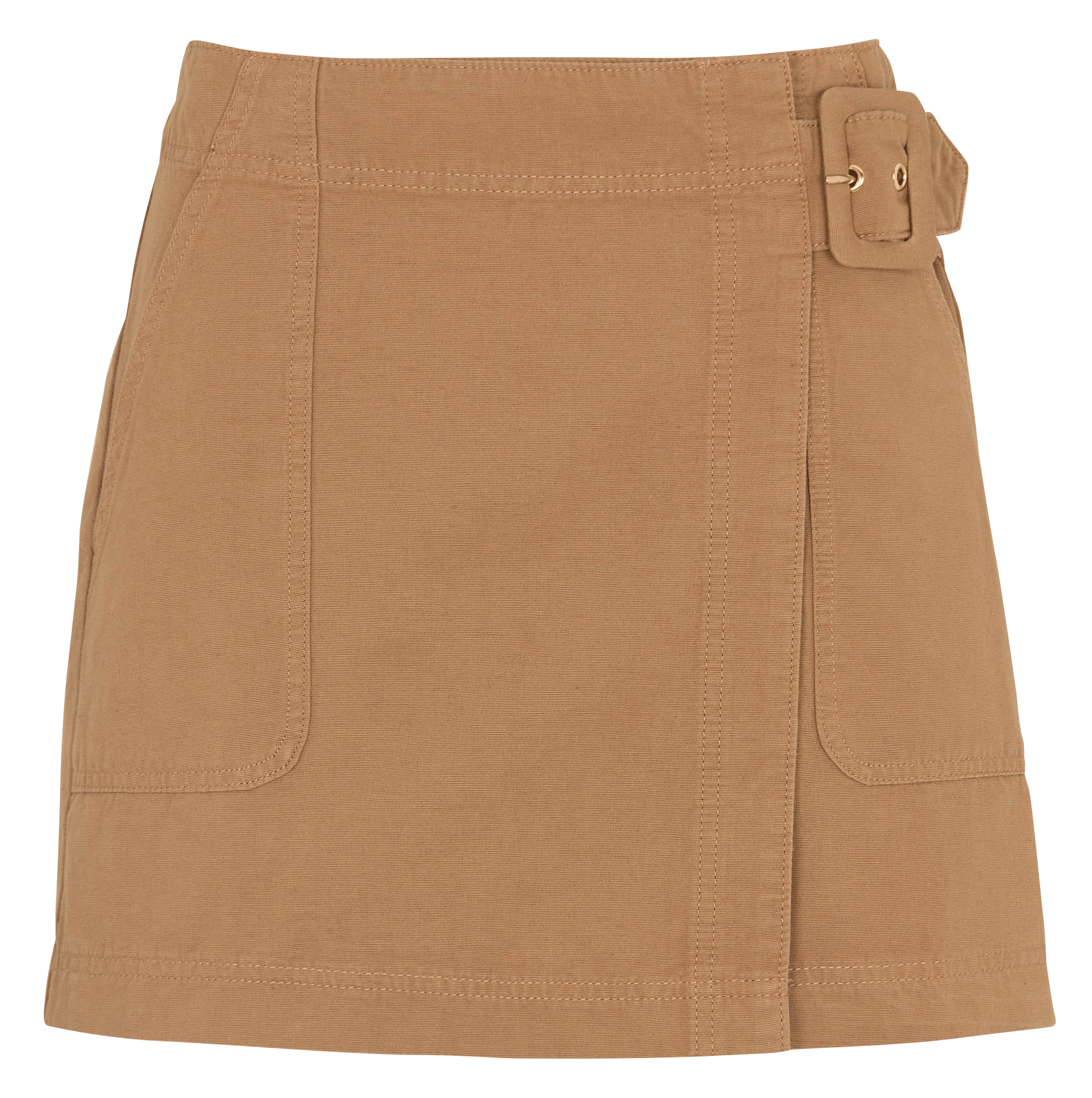 Cotton-mix midi skirt DES PETITS HAUTS Brown