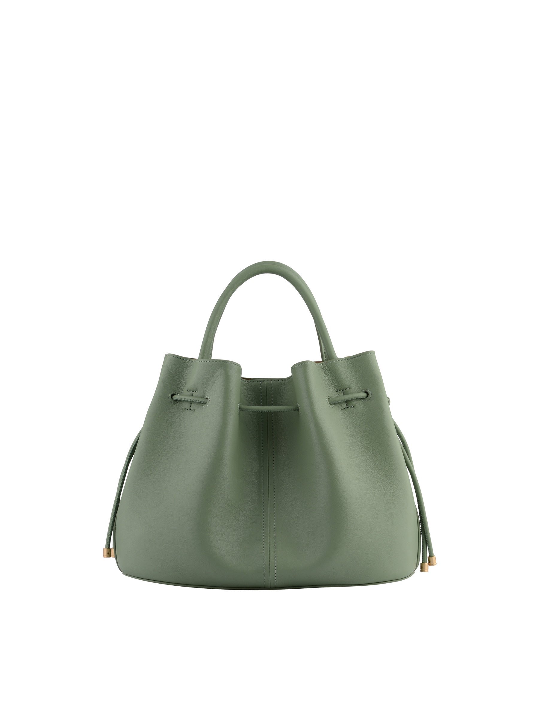 Calfskin leather handbag POURCHET Green