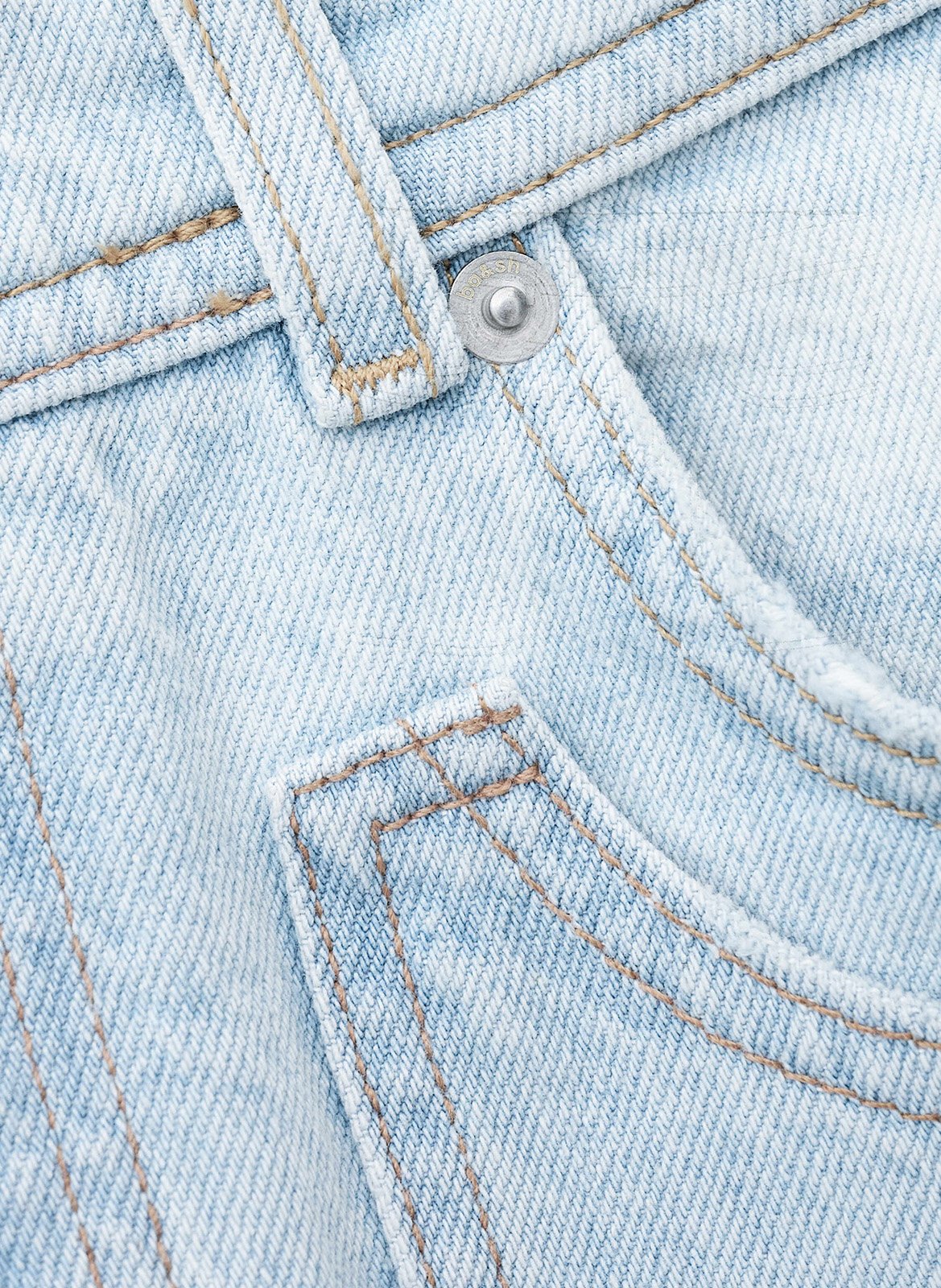 Eco-responsible high-rise wide-leg jeans BA&SH Blue