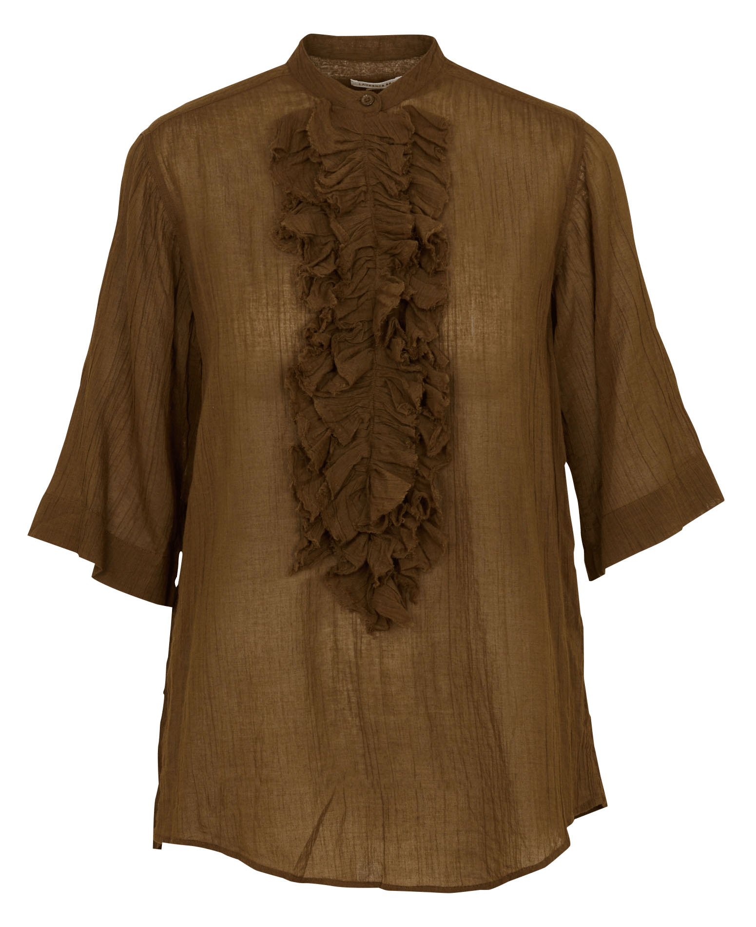 Baumwollbluse mit Rundhalsausschnitt LAURENCE BRAS Grun