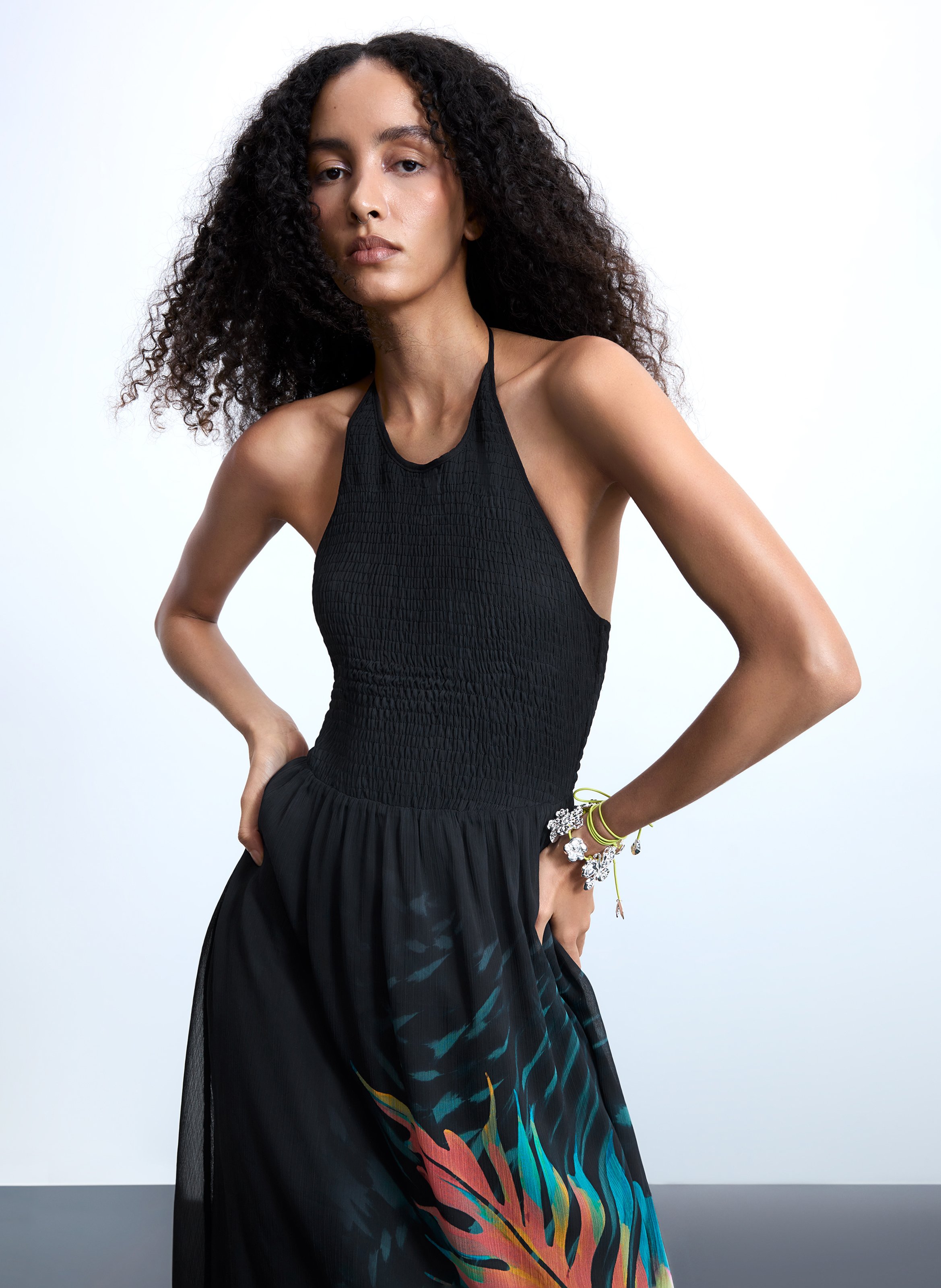 Robe longue dos nu DESIGUAL Noir